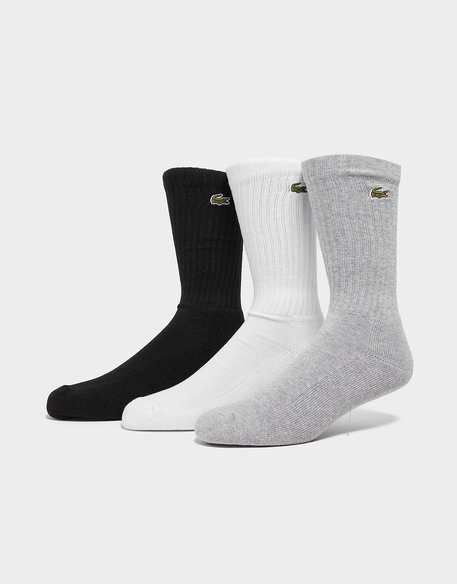 

Lacoste 3-Pack Crew Socks - White/Grey - Mens, White/Grey