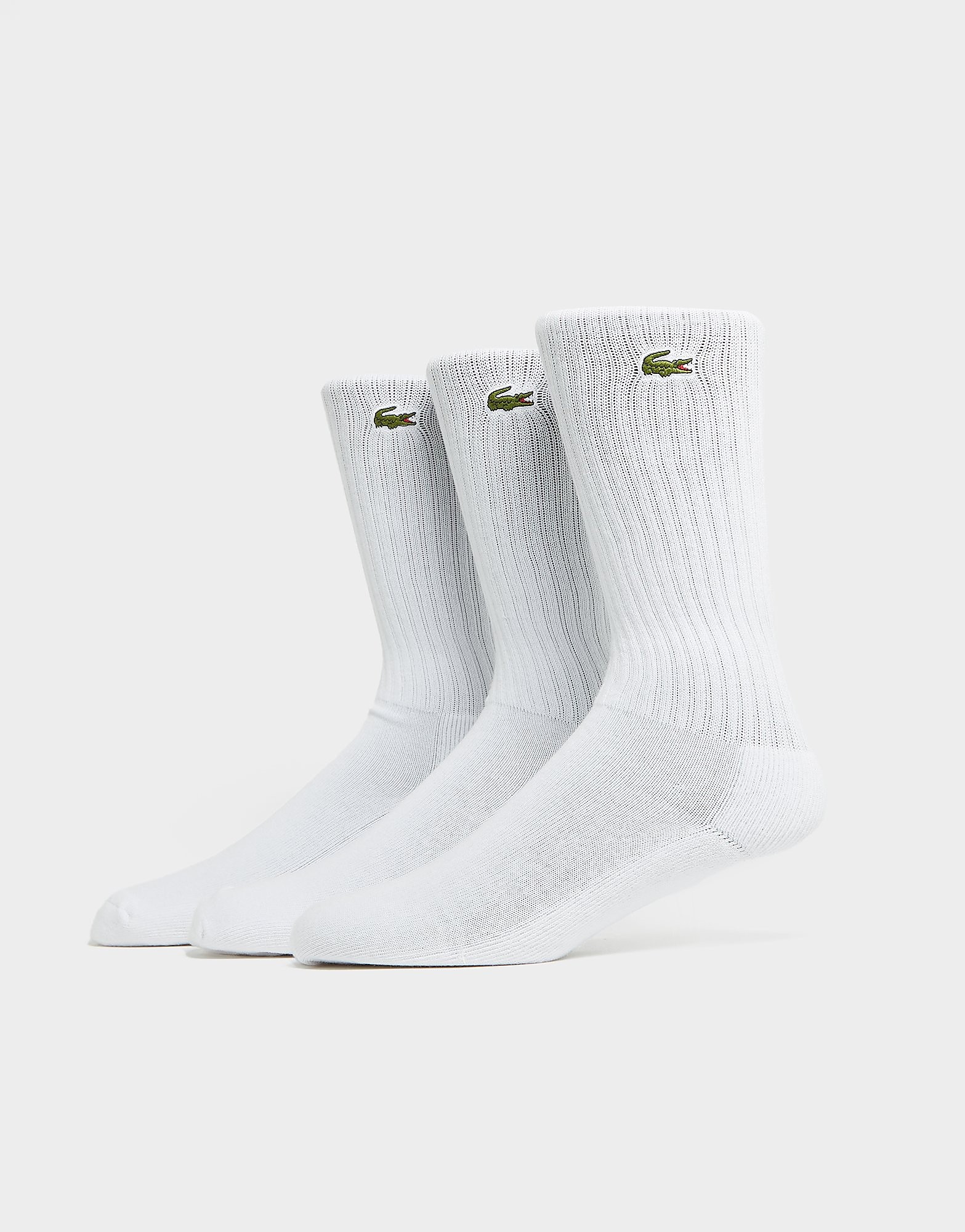 

Lacoste 3-Pack Crew Socks - White - Mens, White