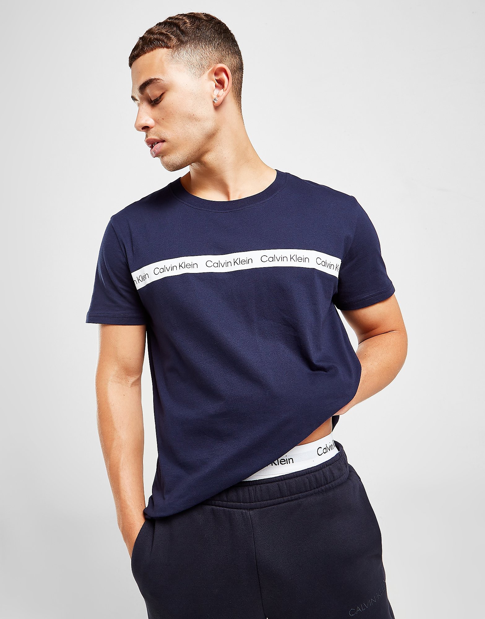 

Calvin Klein Chest Tape T-Shirt - Navy - Mens, Navy