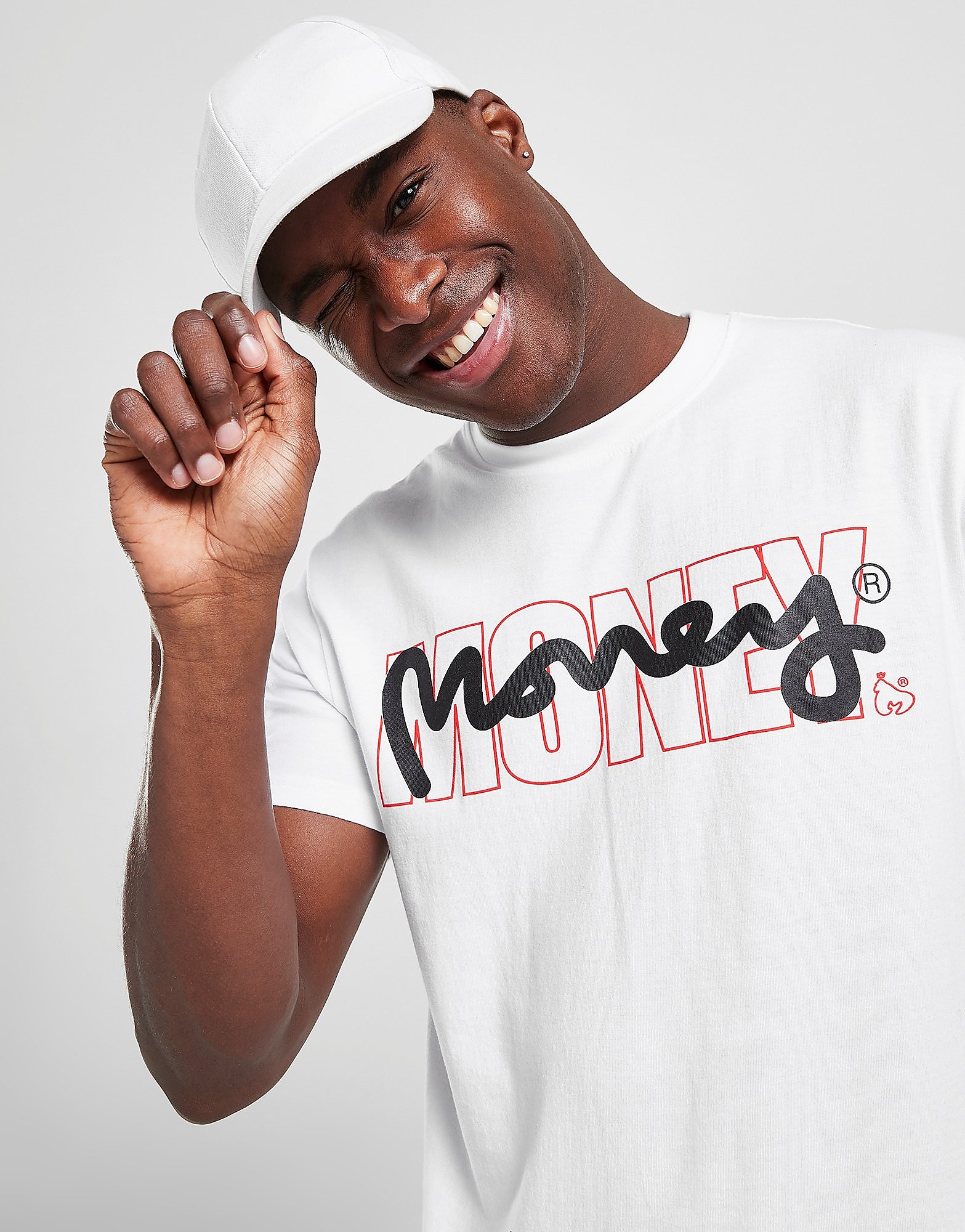Money Clothing Sig Block T-Shirt - Only at JD, Wit