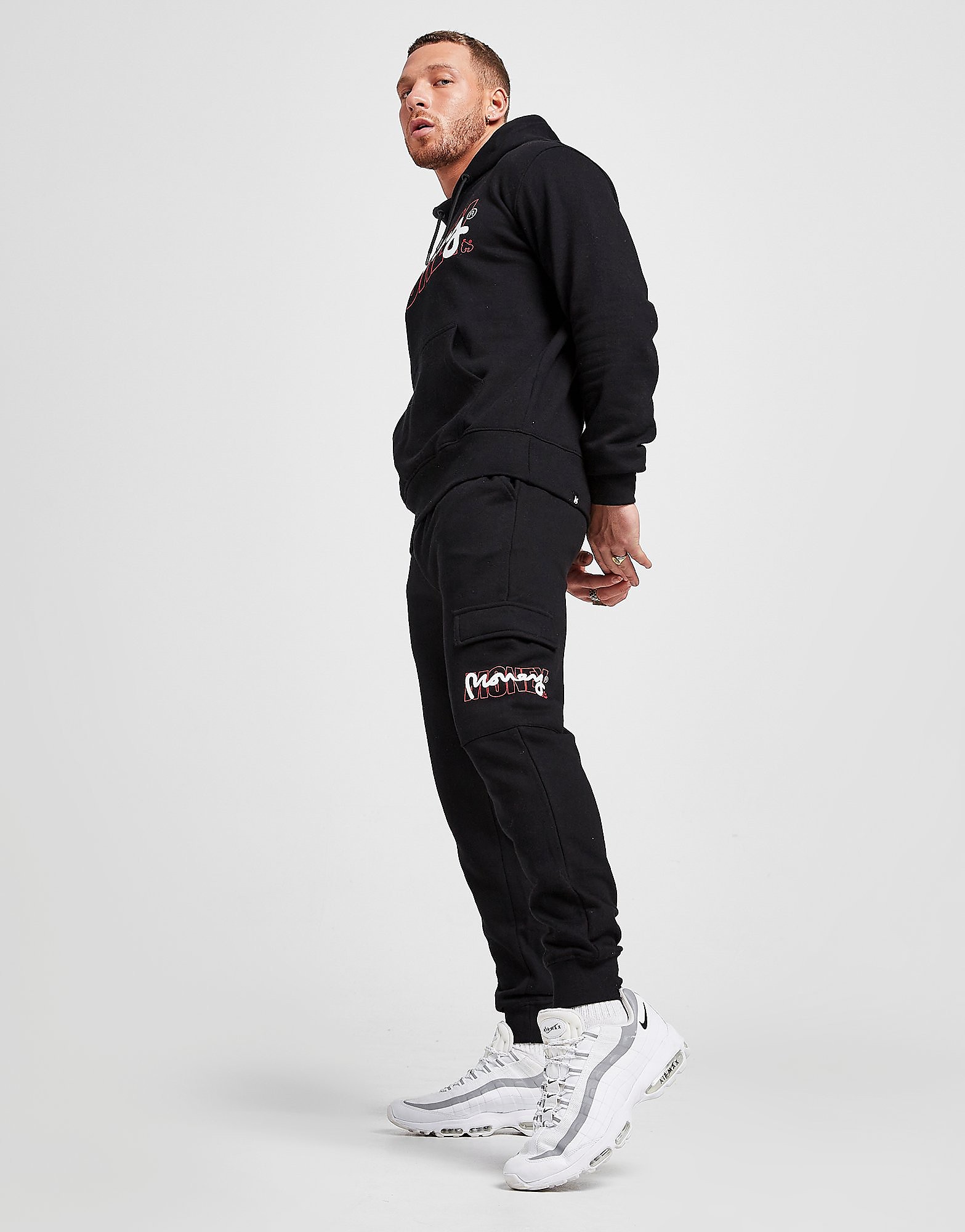 

Money Clothing Sig Block Cargo Joggers - Only at JD - Black - Mens, Black