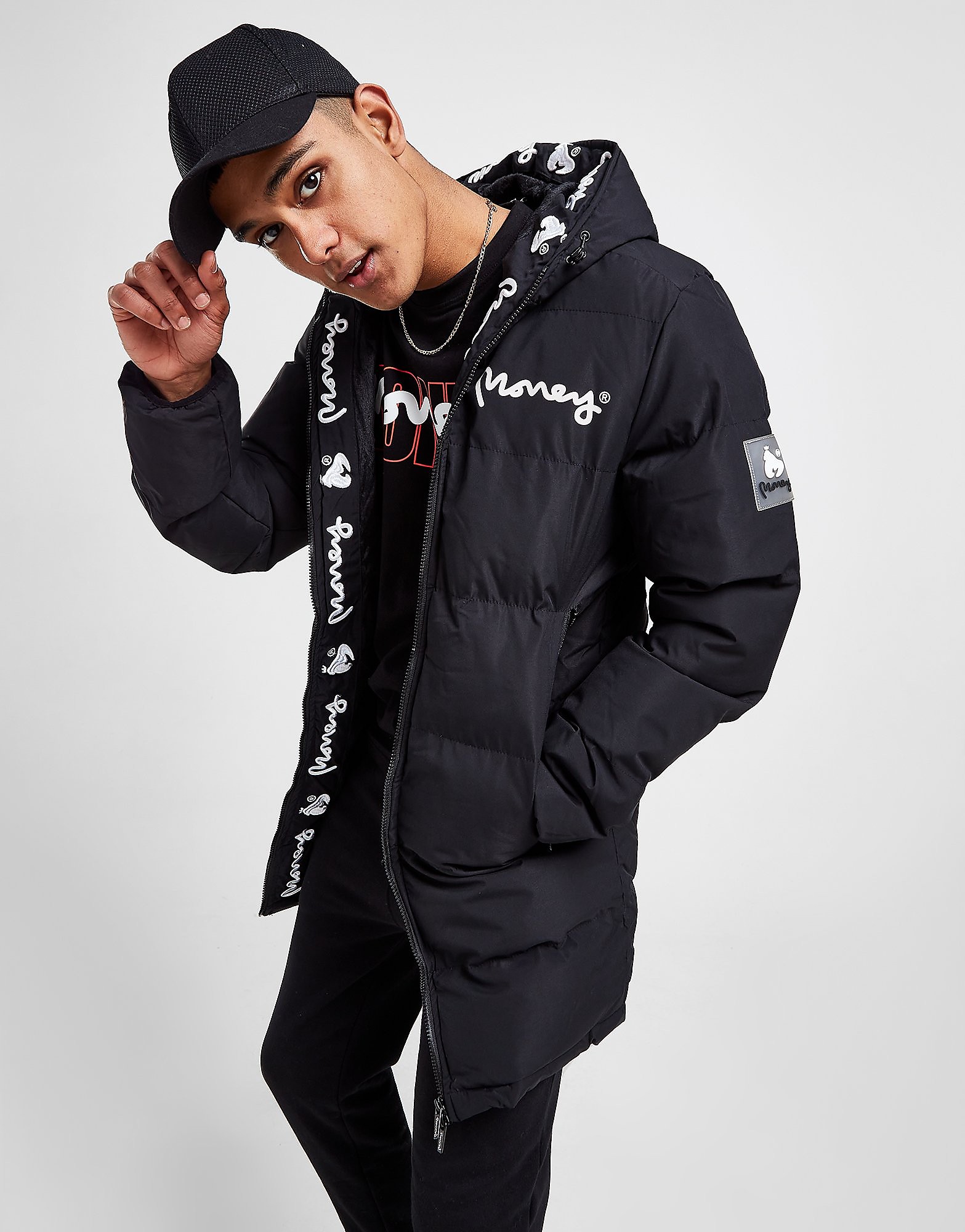 

Money Clothing Emerton Long Jacket - Only at JD - Black - Mens, Black