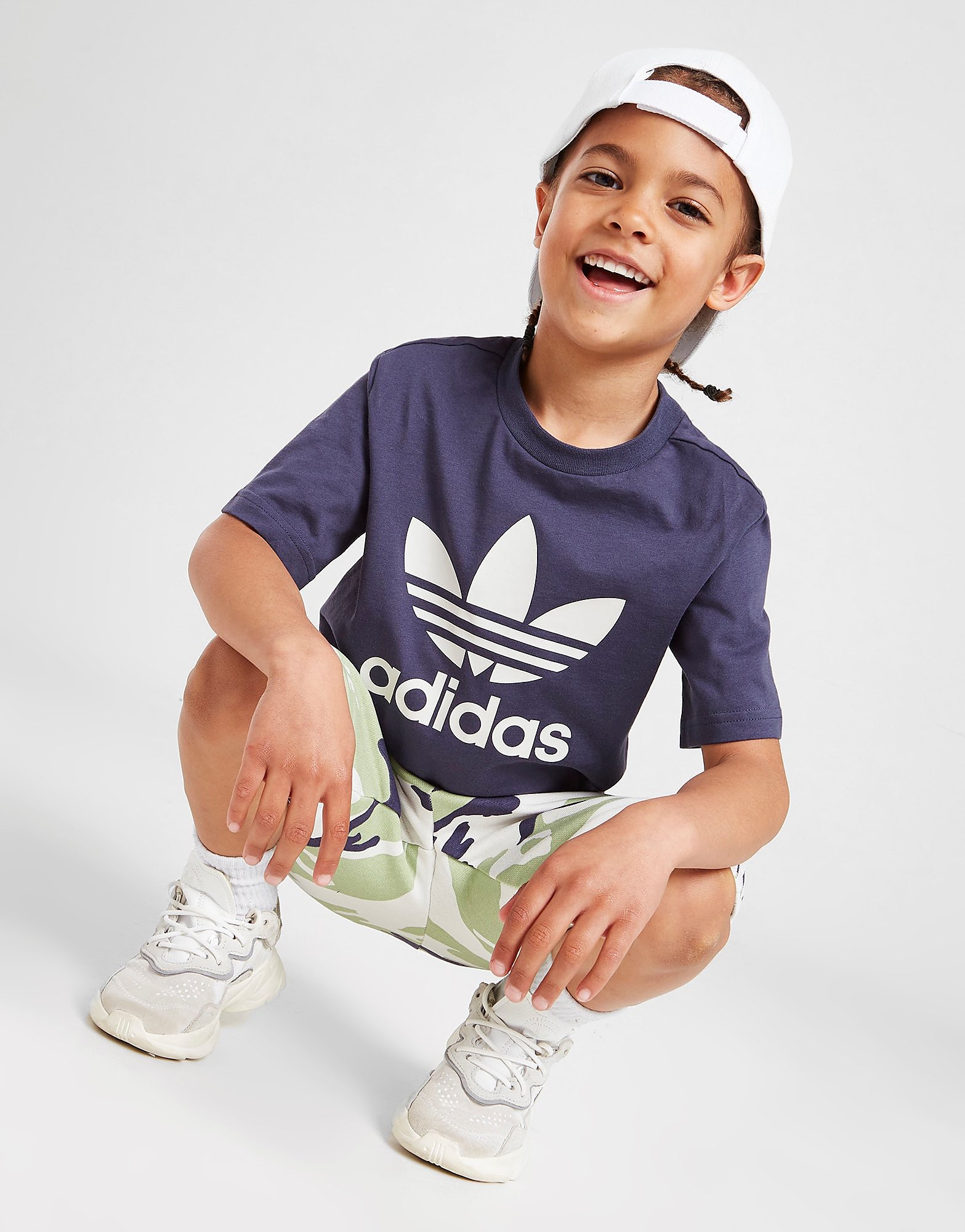 

adidas Originals Camo T-Shirt/Shorts Set Children - Shadow Navy/Green - Kids, Shadow Navy/Green