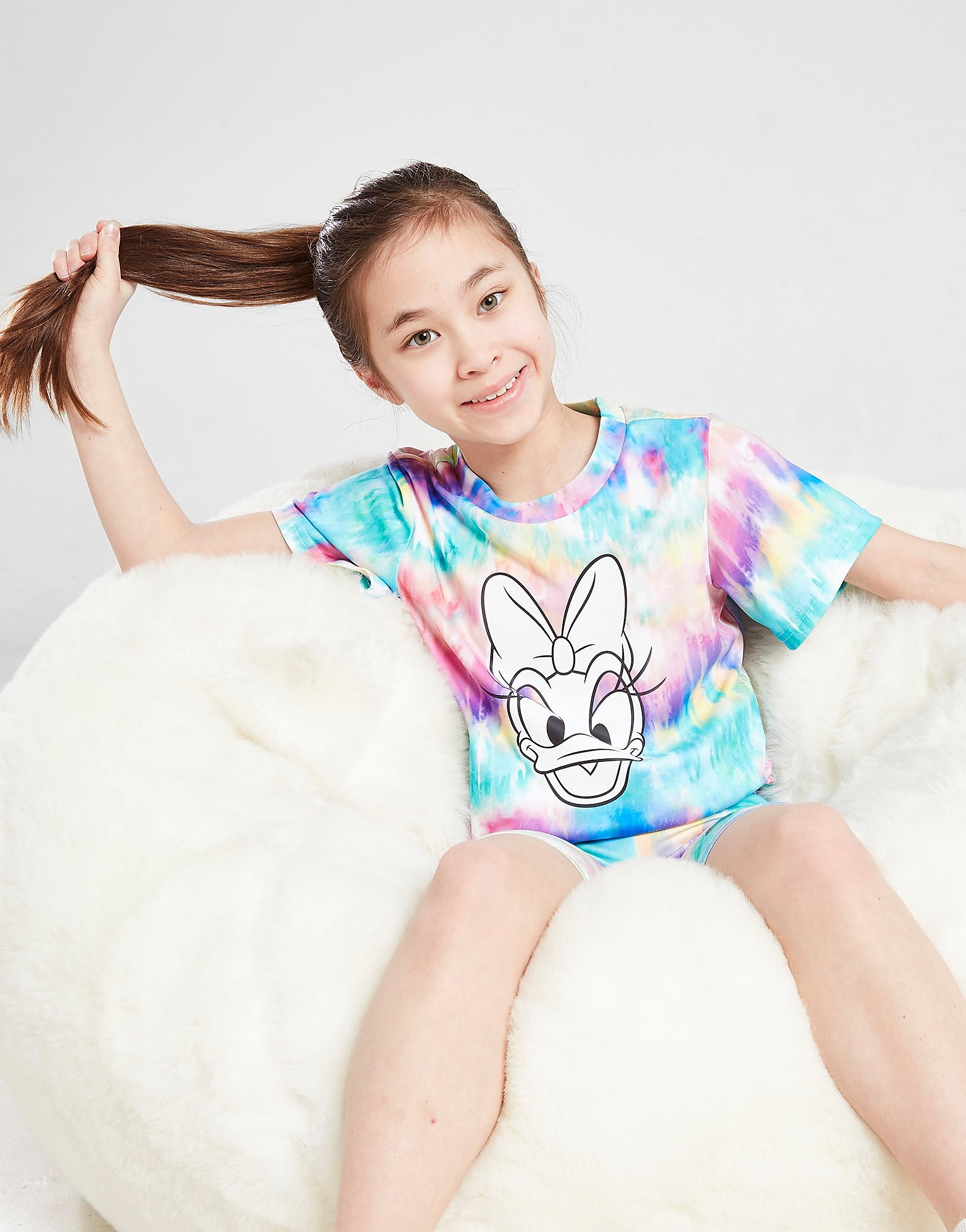 

adidas Originals Girls' Daisy Duck Tie Dye T-Shirt Children - Semi Solar Pink / Purple Rush / Sky Rush - Kids, Semi Solar Pink / Purple Rush / Sky Rush