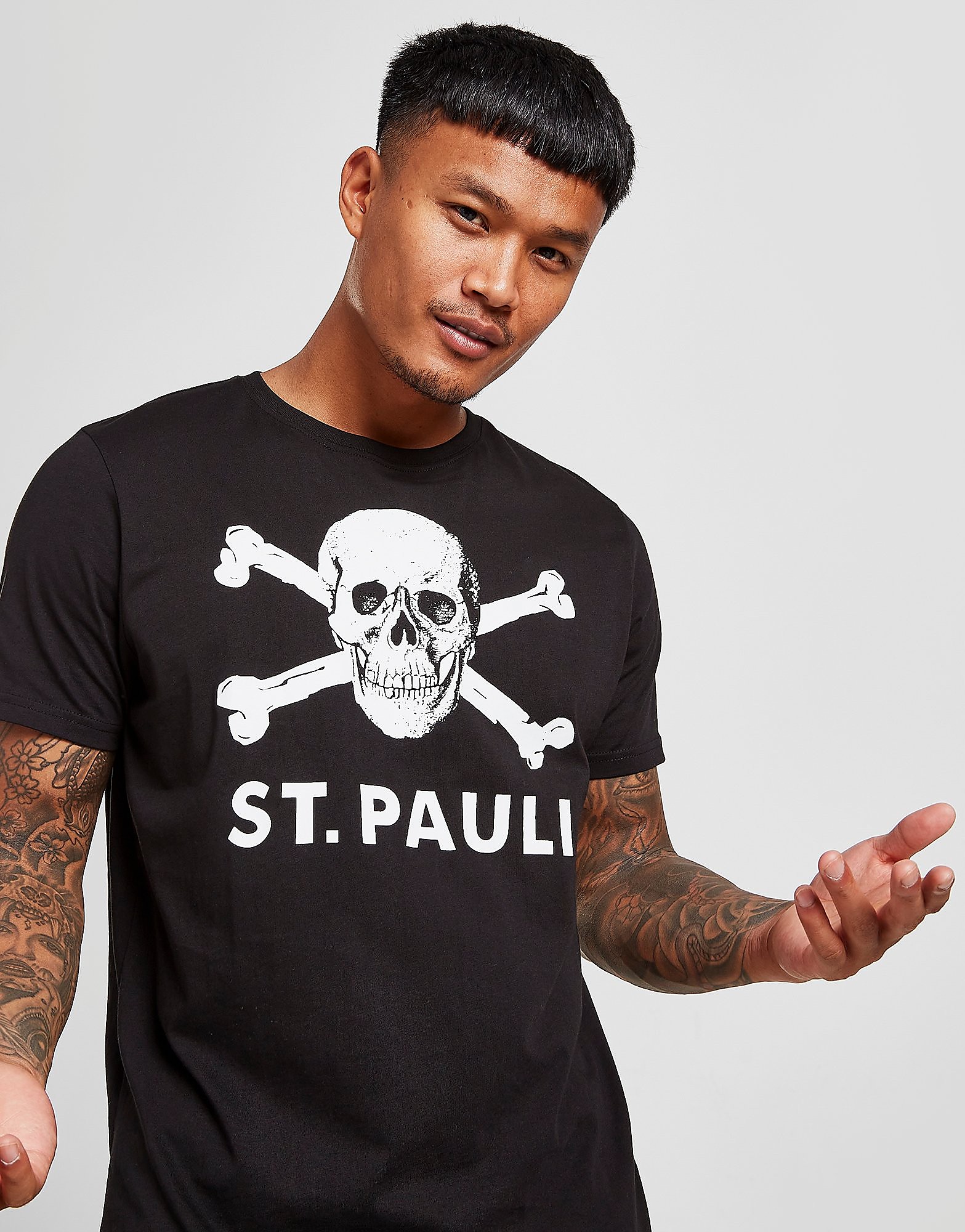 

Official Team St. Pauli Skull T-Shirt - Black - Mens, Black