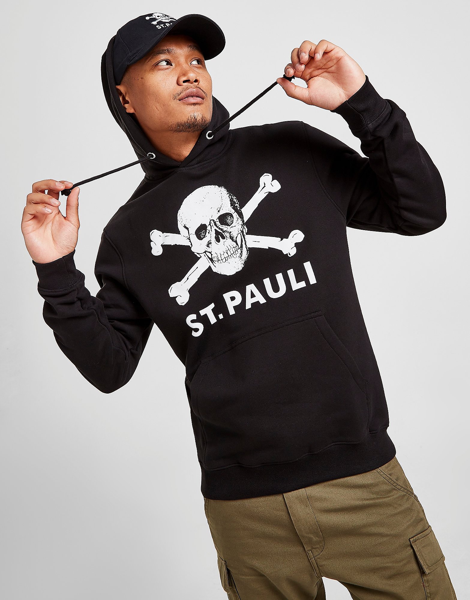 

Official Team St. Pauli Skull Hoodie - Black - Mens, Black