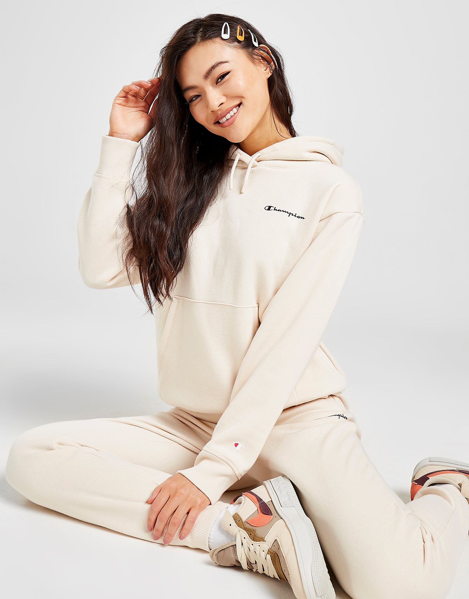 

Champion Small Logo Overhead Hoodie - Only at JD - Brown - Womens, Brown