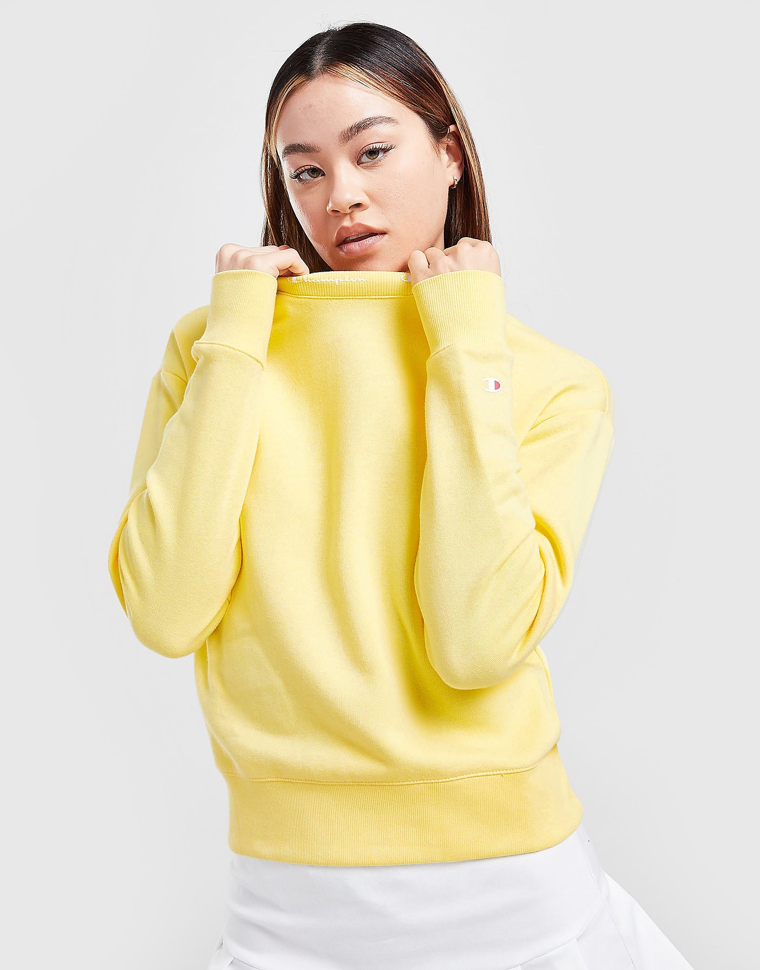 

Champion Tape Neck Crew Sweatshirt - Yellow - Womens, Yellow