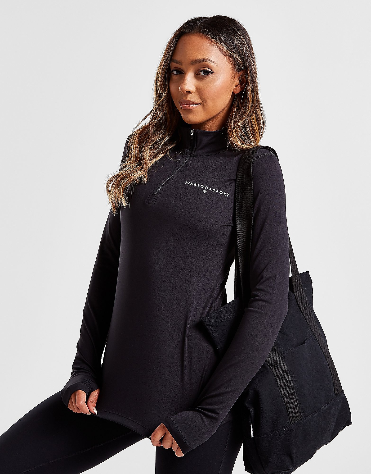 

Pink Soda Sport Essentials 1/4 Zip Top - Only at JD - BLACK - Womens, BLACK