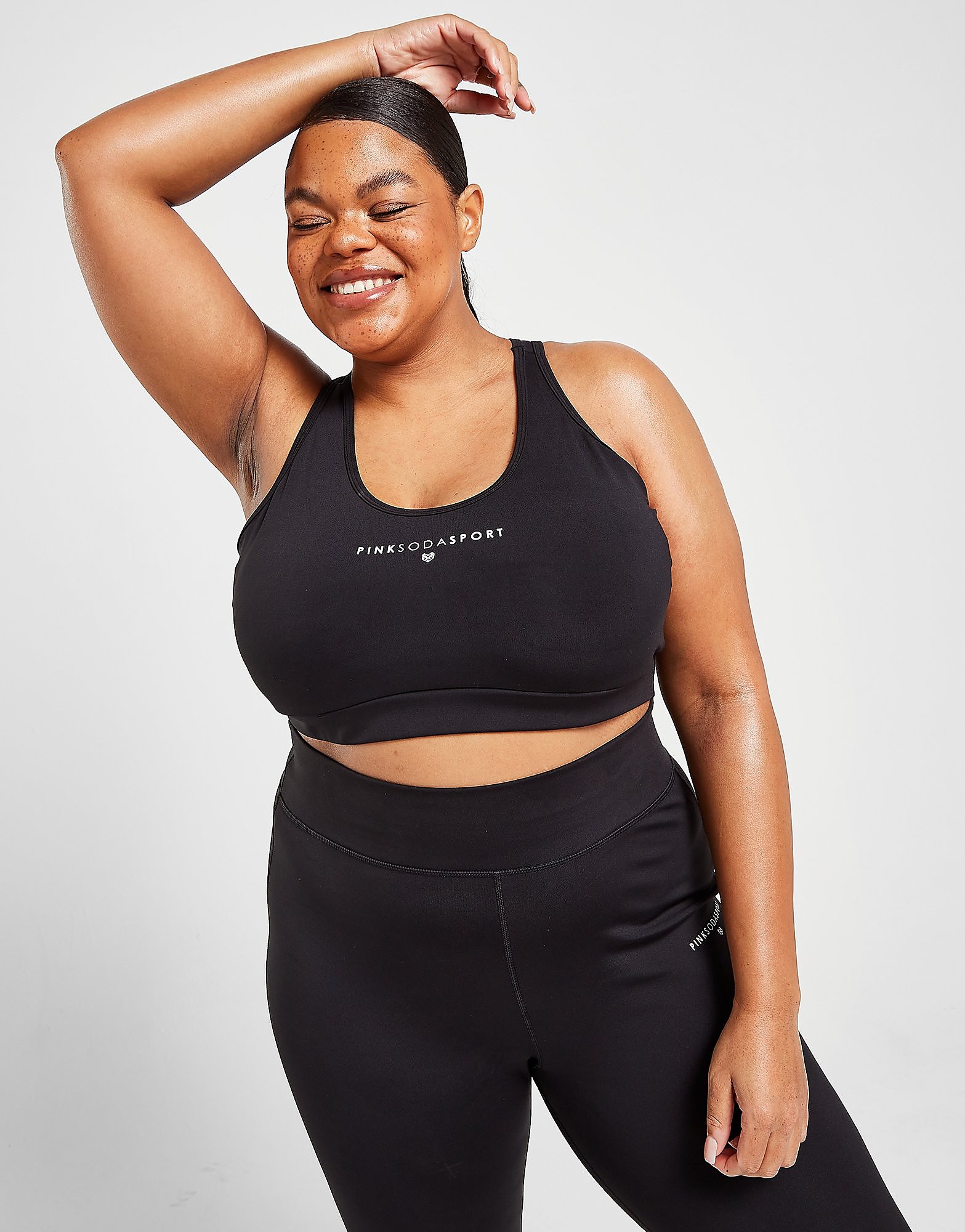 

Pink Soda Sport Plus Size Essential Sports Bra - Only at JD - Black - Womens, Black