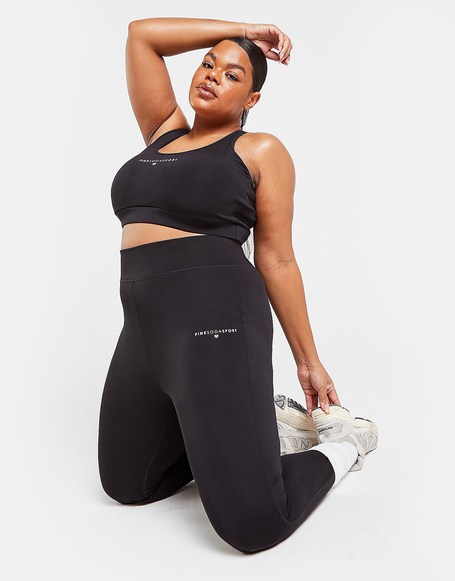 

Pink Soda Sport Essentials Plus Size Tights - Only at JD - Black - Womens, Black