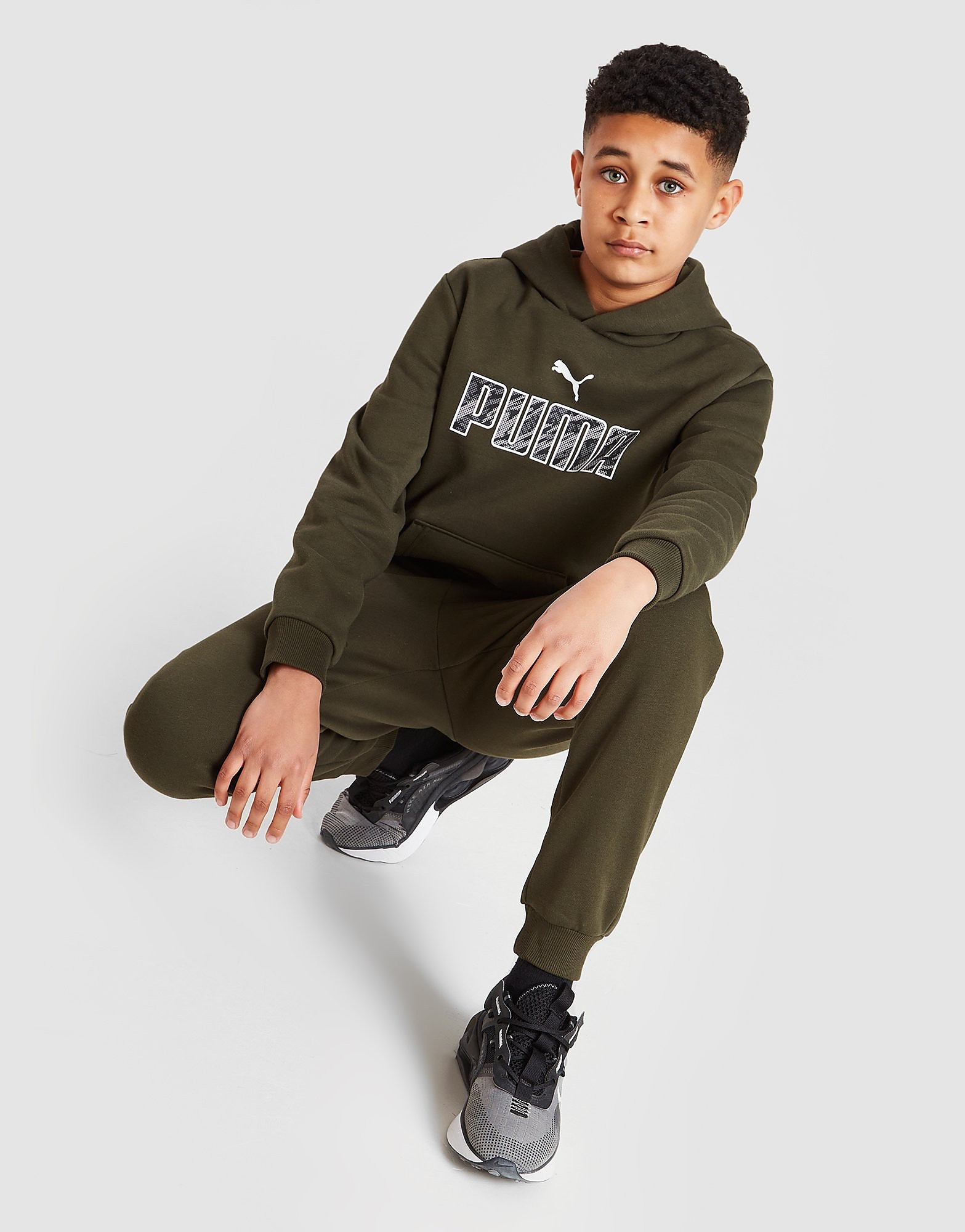 

Puma Core Logo Fleece Hoodie Junior - Green - Kids, Green