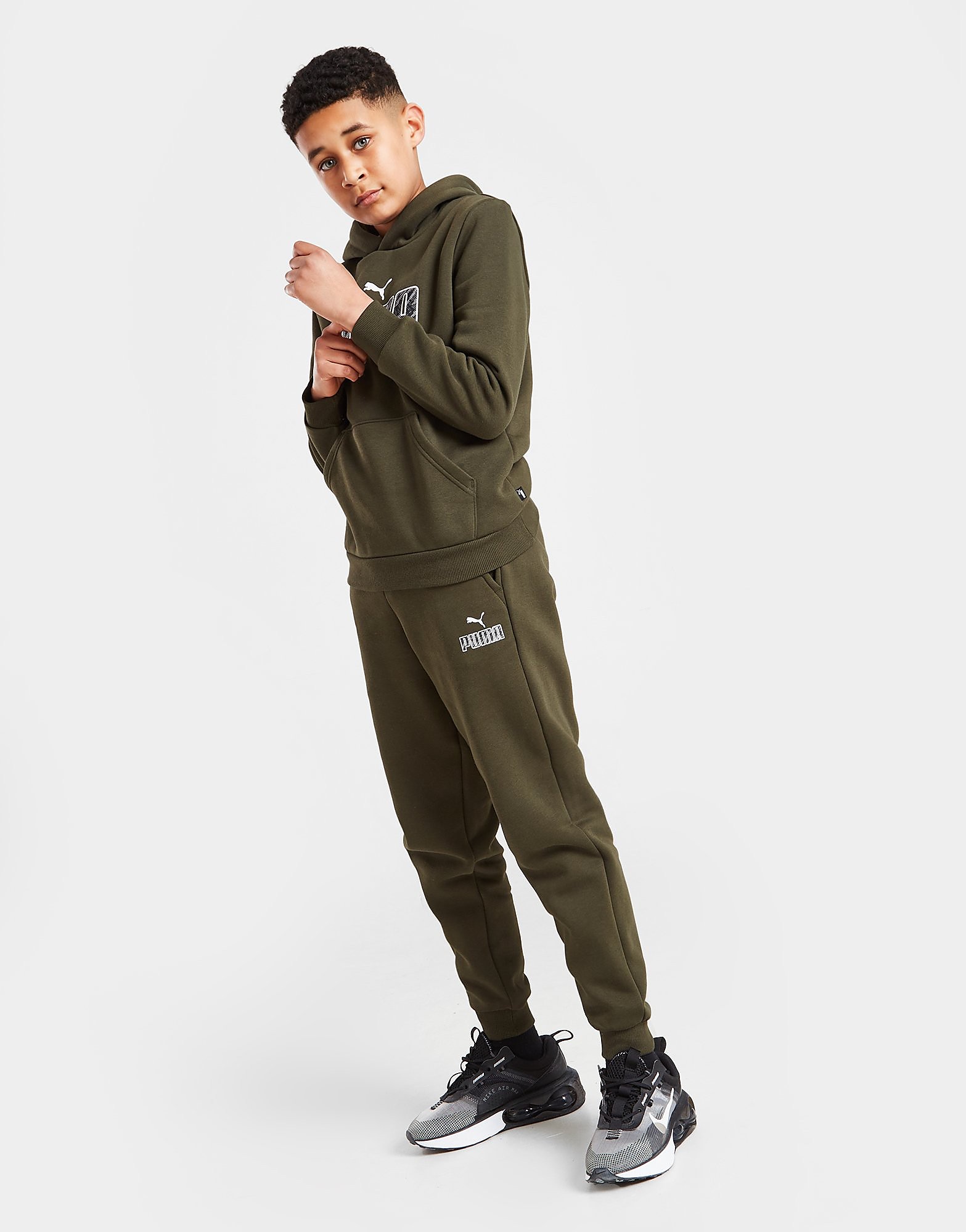

Puma Core Logo Joggers Junior - Green/KHK - Kids, Green/KHK