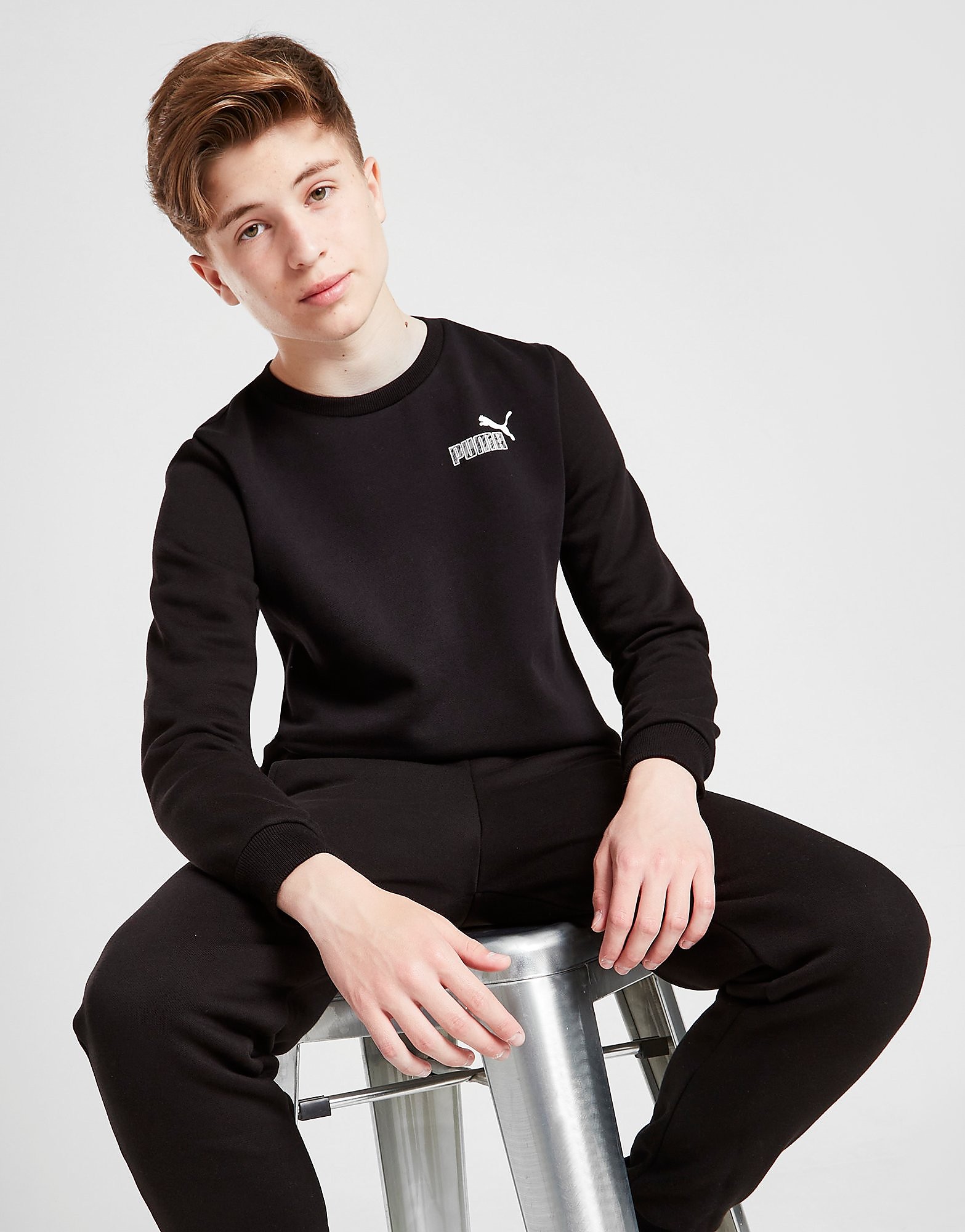 

Puma Camo Logo Crew Sweatshirt Junior - Black - Kids, Black