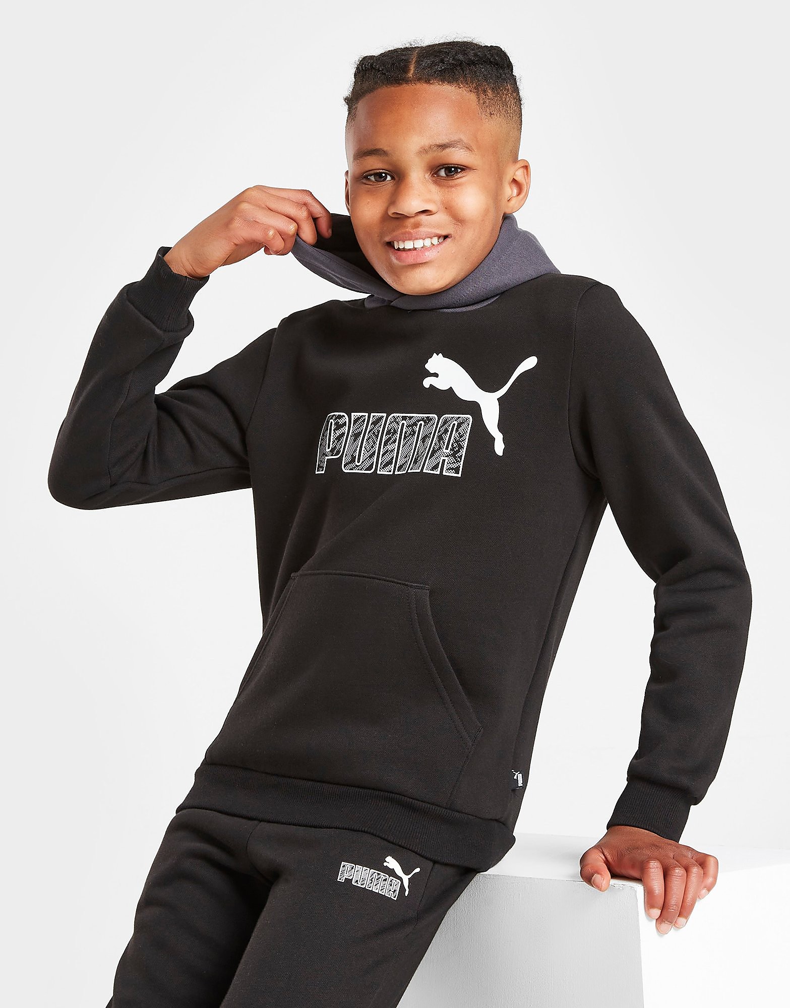 

Puma Contrast Hoodie Junior - Black - Kids, Black