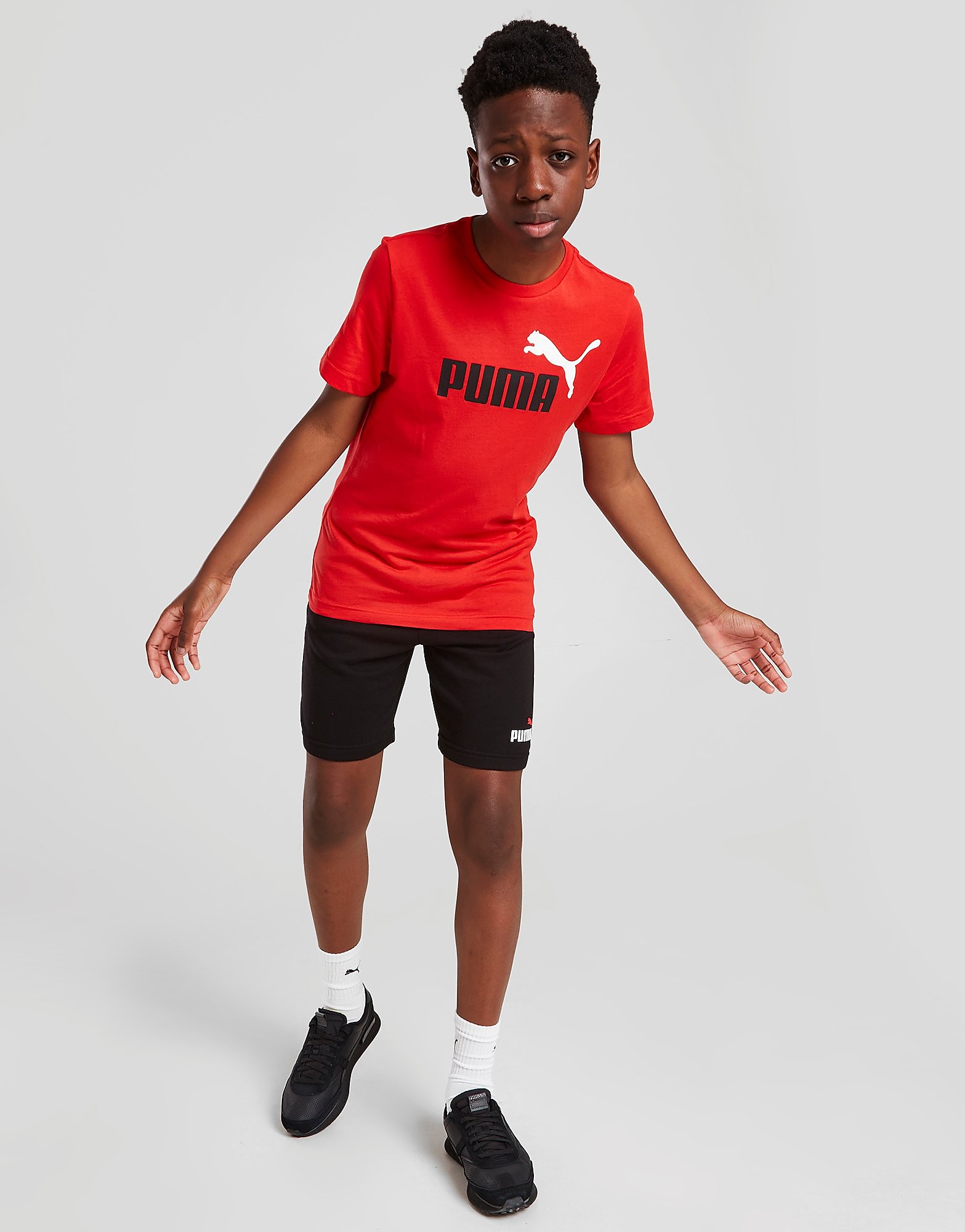 

Puma T-Shirt/Shorts Set Junior - Red/Black - Kids, Red/Black