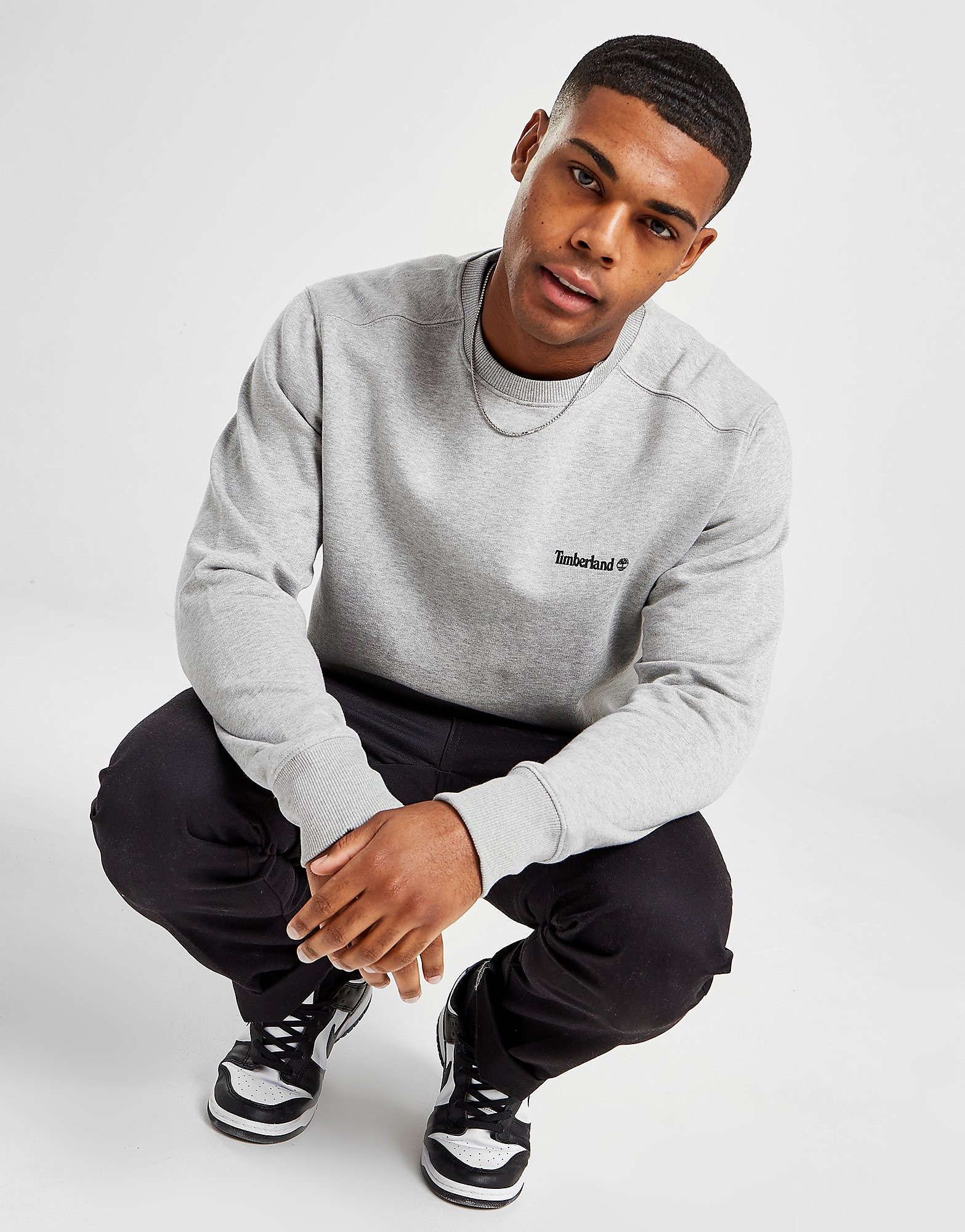 

Timberland Small Logo Crew Sweatshirt - Grey - Mens, Grey