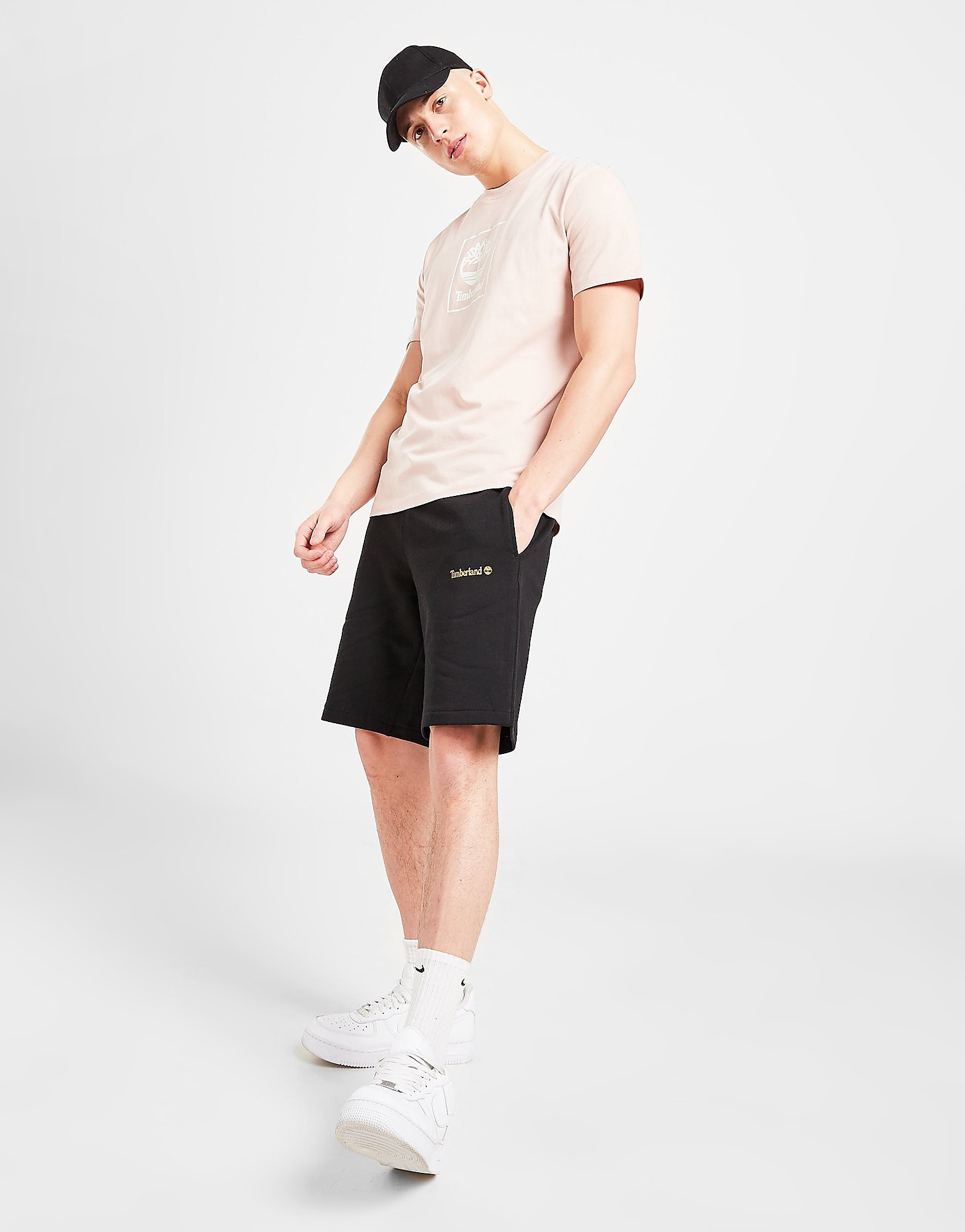 

Timberland Small Linear Logo Shorts - Black - Mens, Black