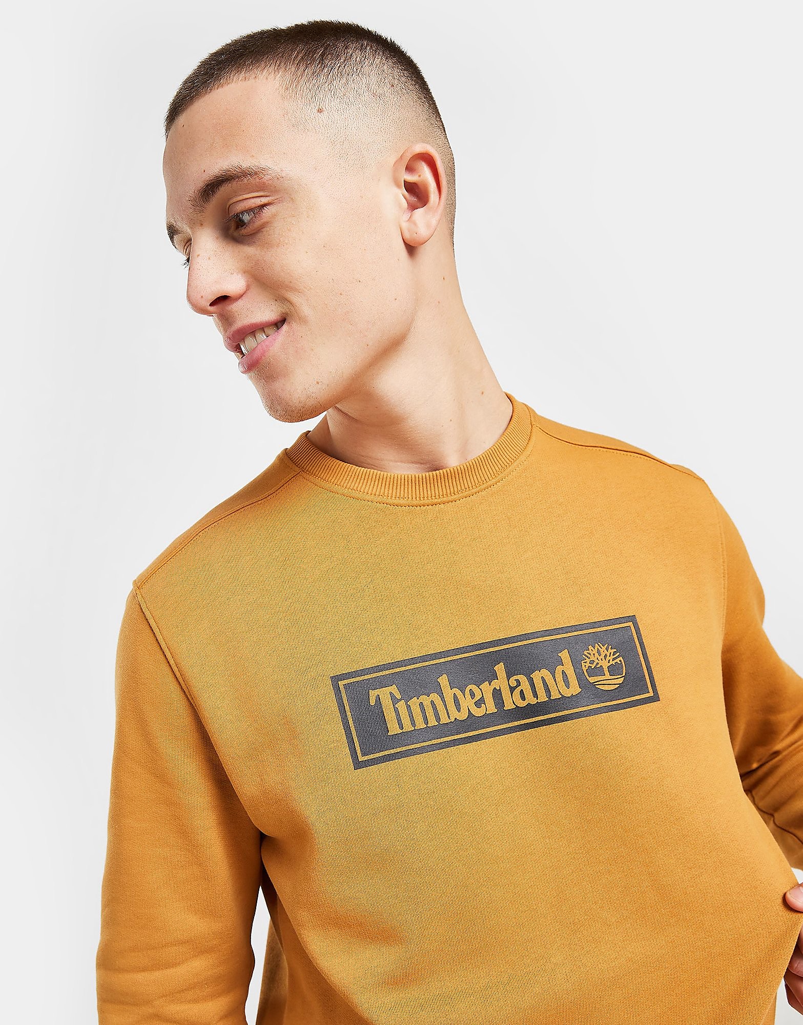 

Timberland Linear Logo Crew Sweatshirt - Brown - Mens, Brown