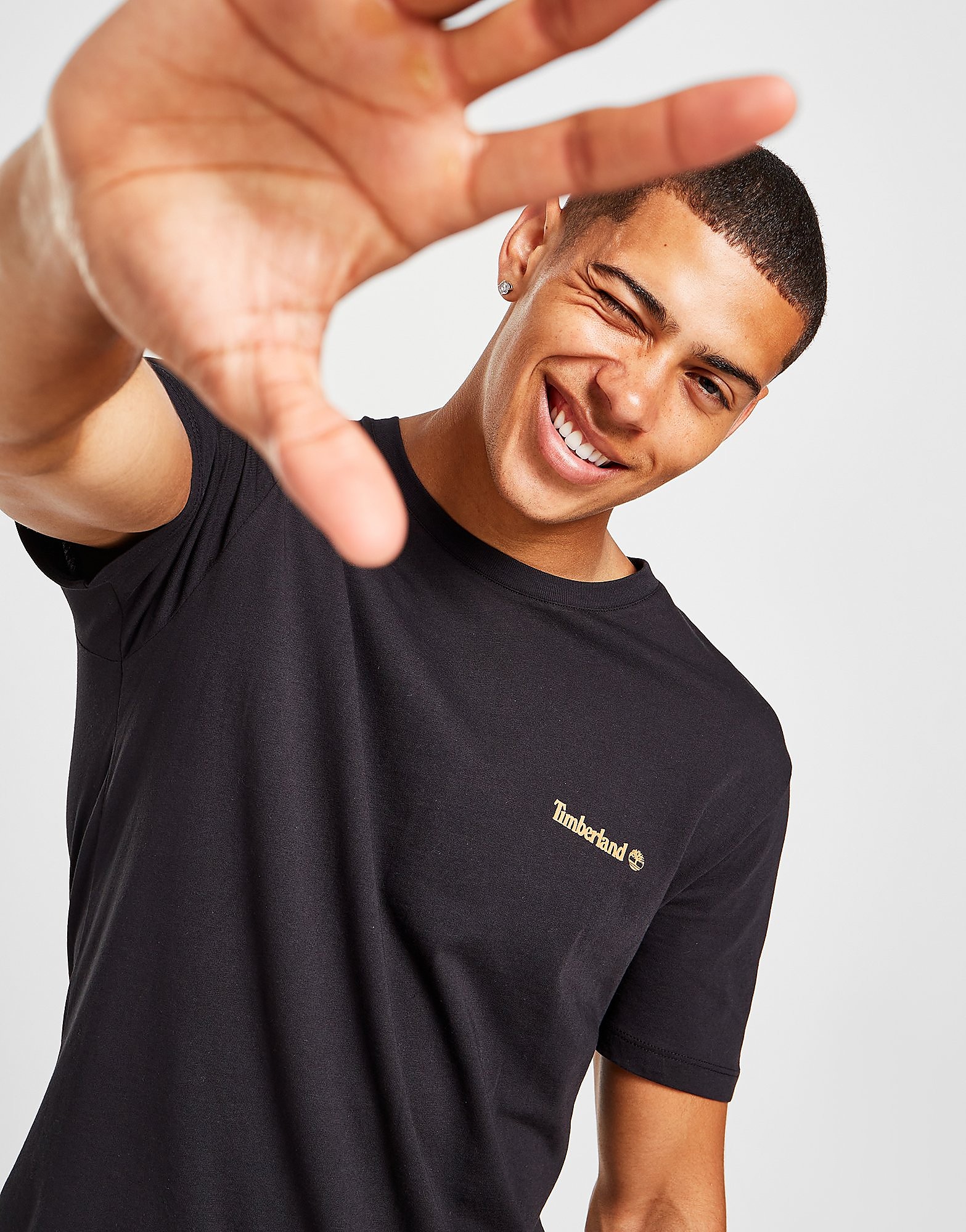 

Timberland Linear Logo T-Shirt - Black, Black