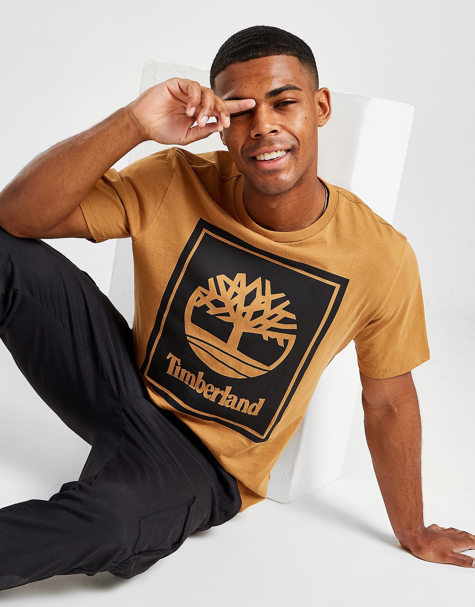 

Timberland Stack Logo T-Shirt - Brown, Brown