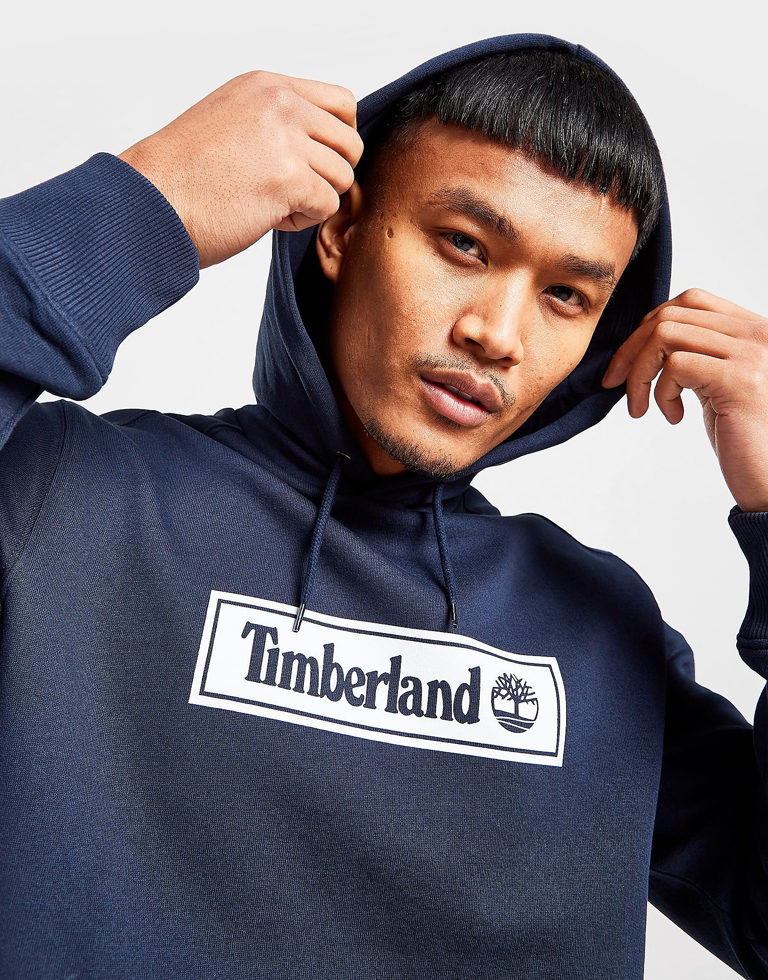 

Timberland Linear Logo Overhead Hoodie - Navy - Mens, Navy