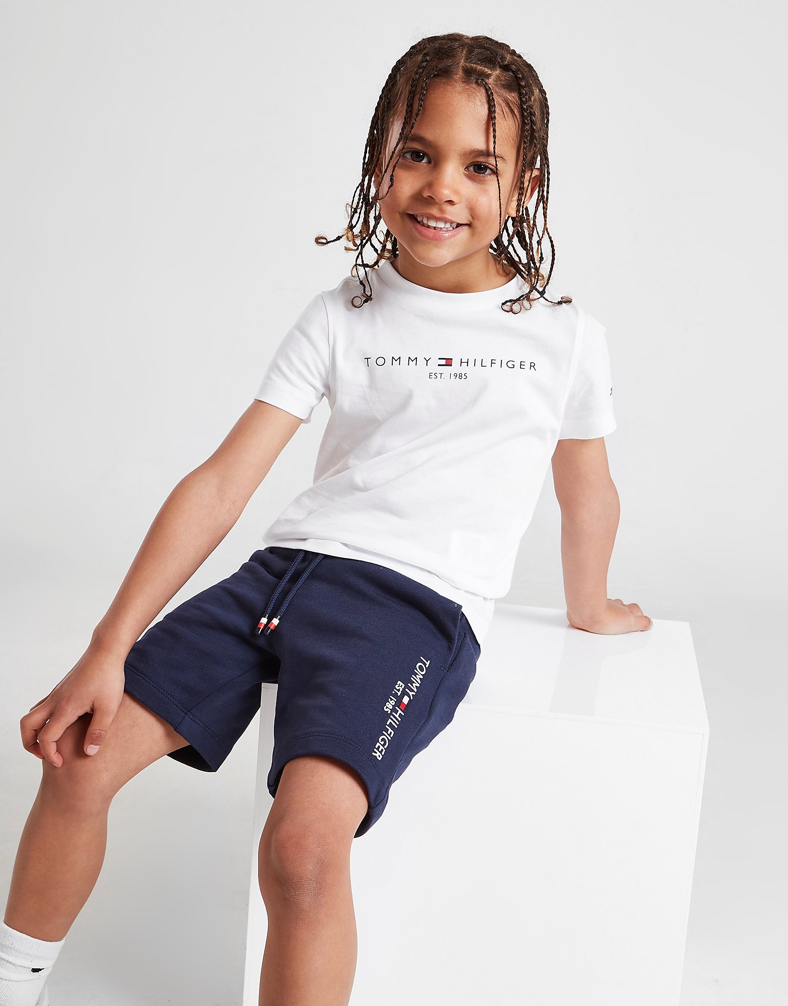 

Tommy Hilfiger Essential T-Shirt/Shorts Set Children - White - Kids, White