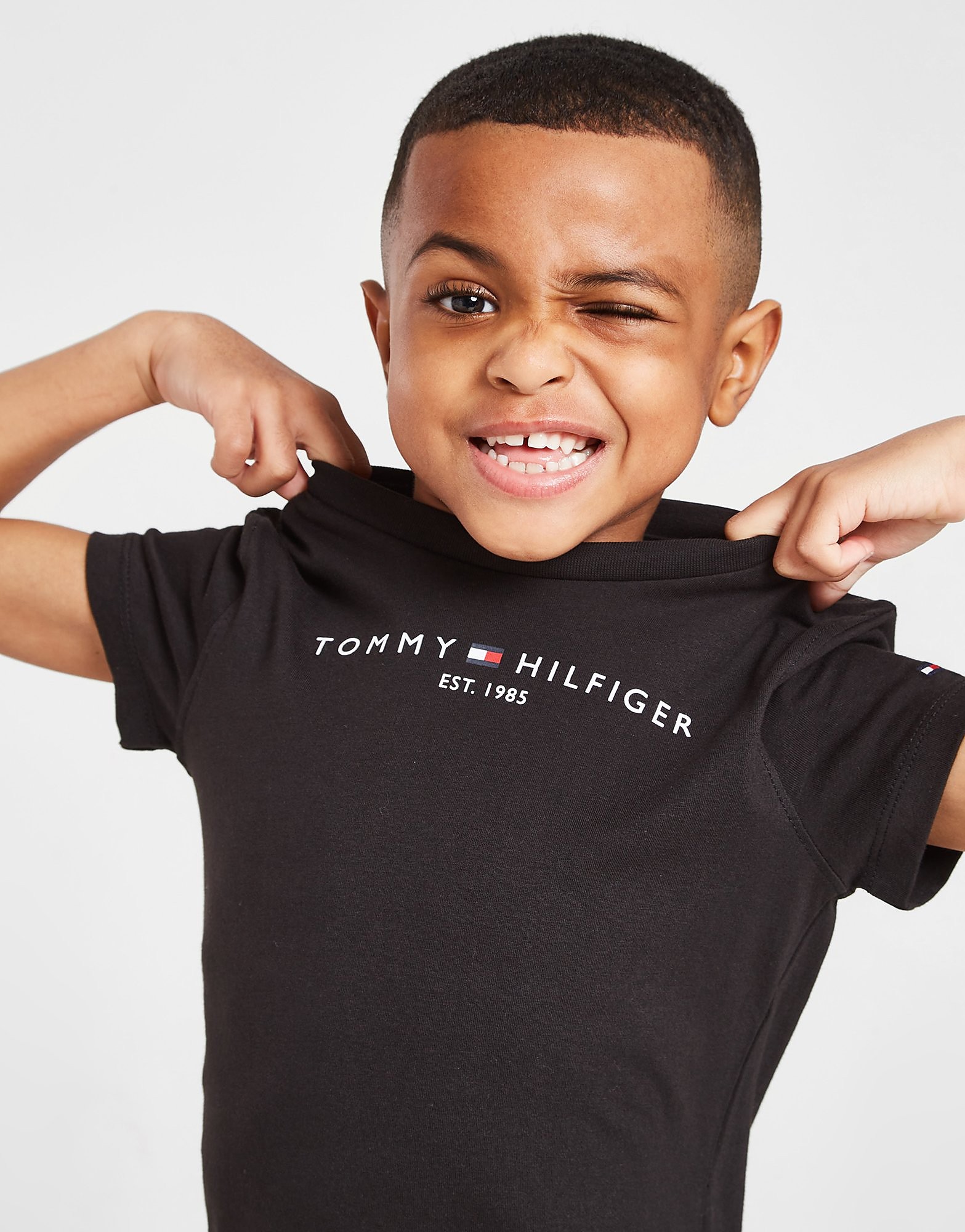 

Tommy Hilfiger Essential Logo T-Shirt Children - Black - Kids, Black