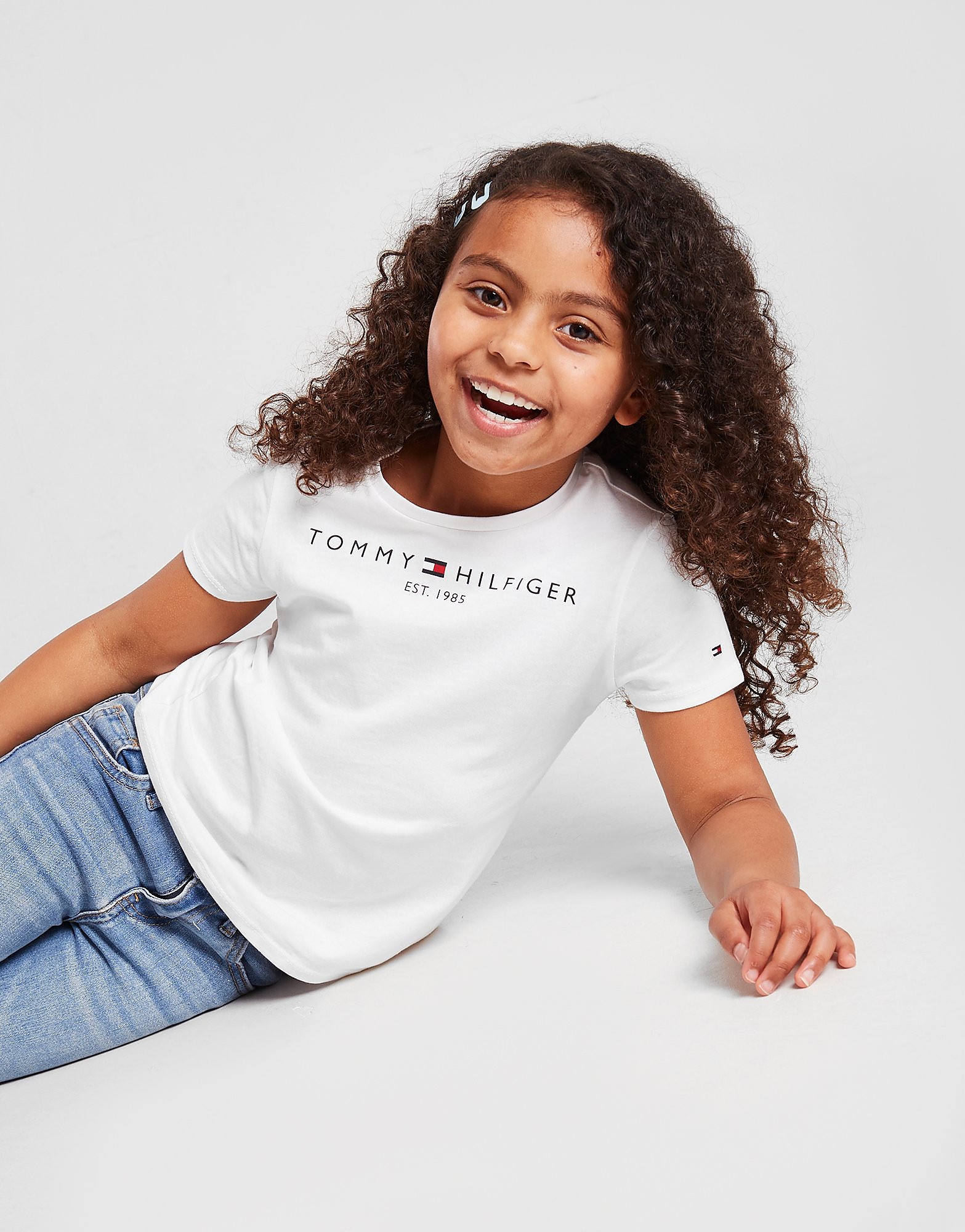

Tommy Hilfiger Girls' Essential T-Shirt Children - White - Kids, White