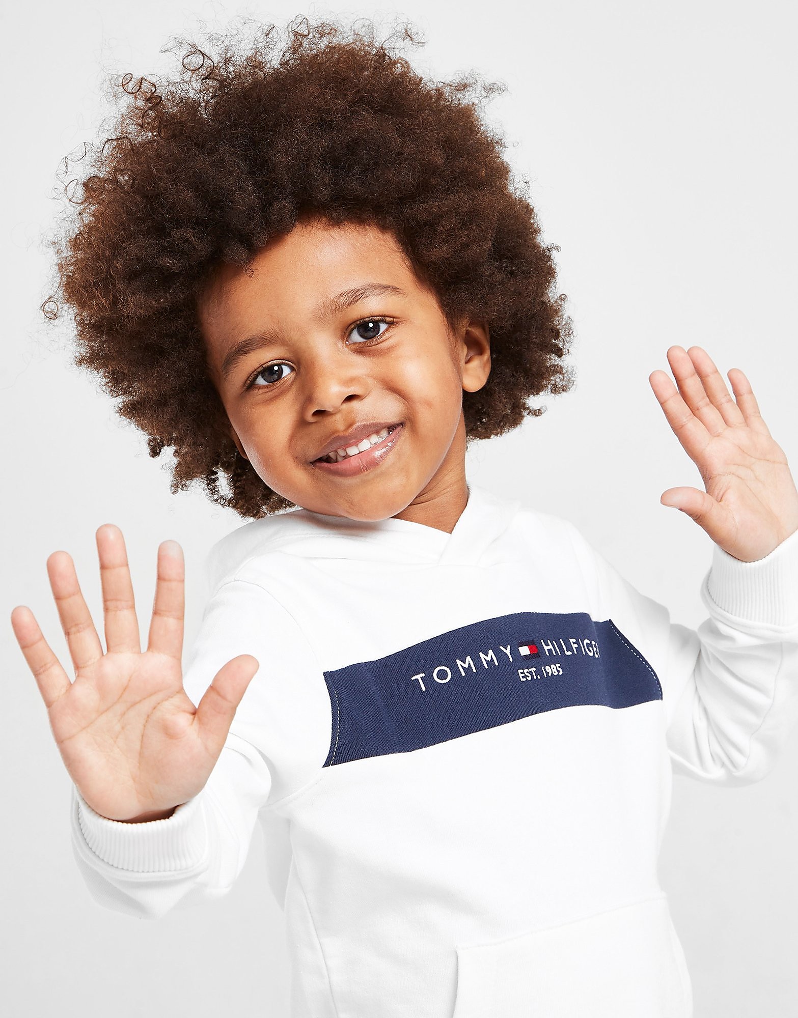 

Tommy Hilfiger Colour Block Overhead Hoodie/Shorts Set Children - White - Kids, White