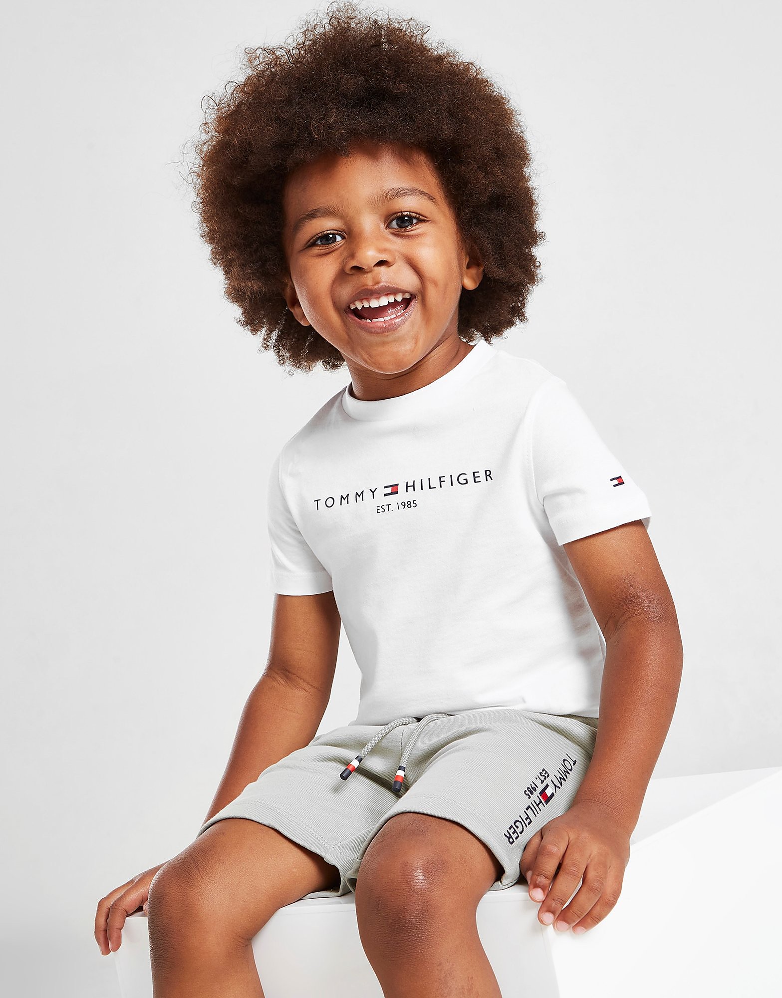 Tommy Hilfiger Essential T-Shirt/Shorts Set Children - White - Kids, White