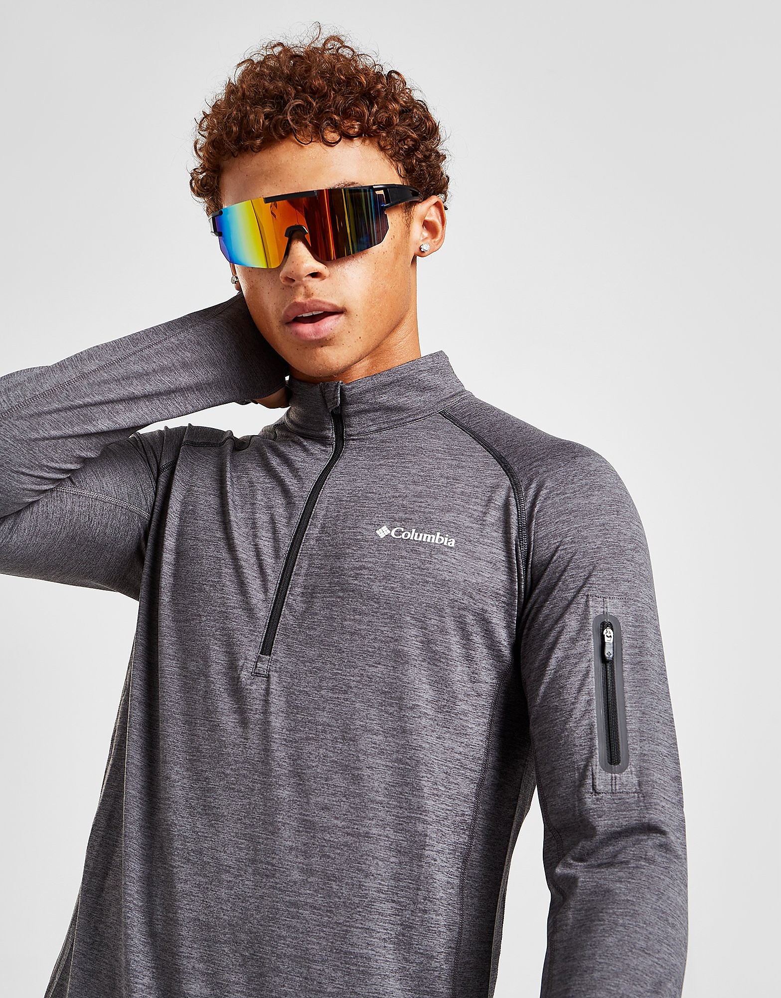 Columbia Poly 1/4 Zip Top - Only at JD - Grey - Mens, Grey