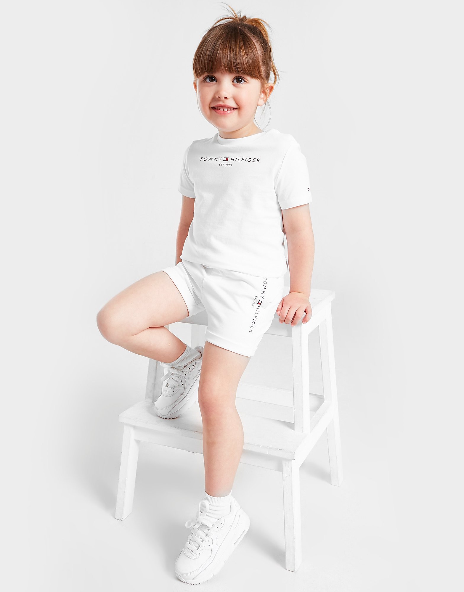 Tommy Hilfiger Girls' Essential T-Shirt/Shorts Set Infant - White/WHT - Kids, White/WHT