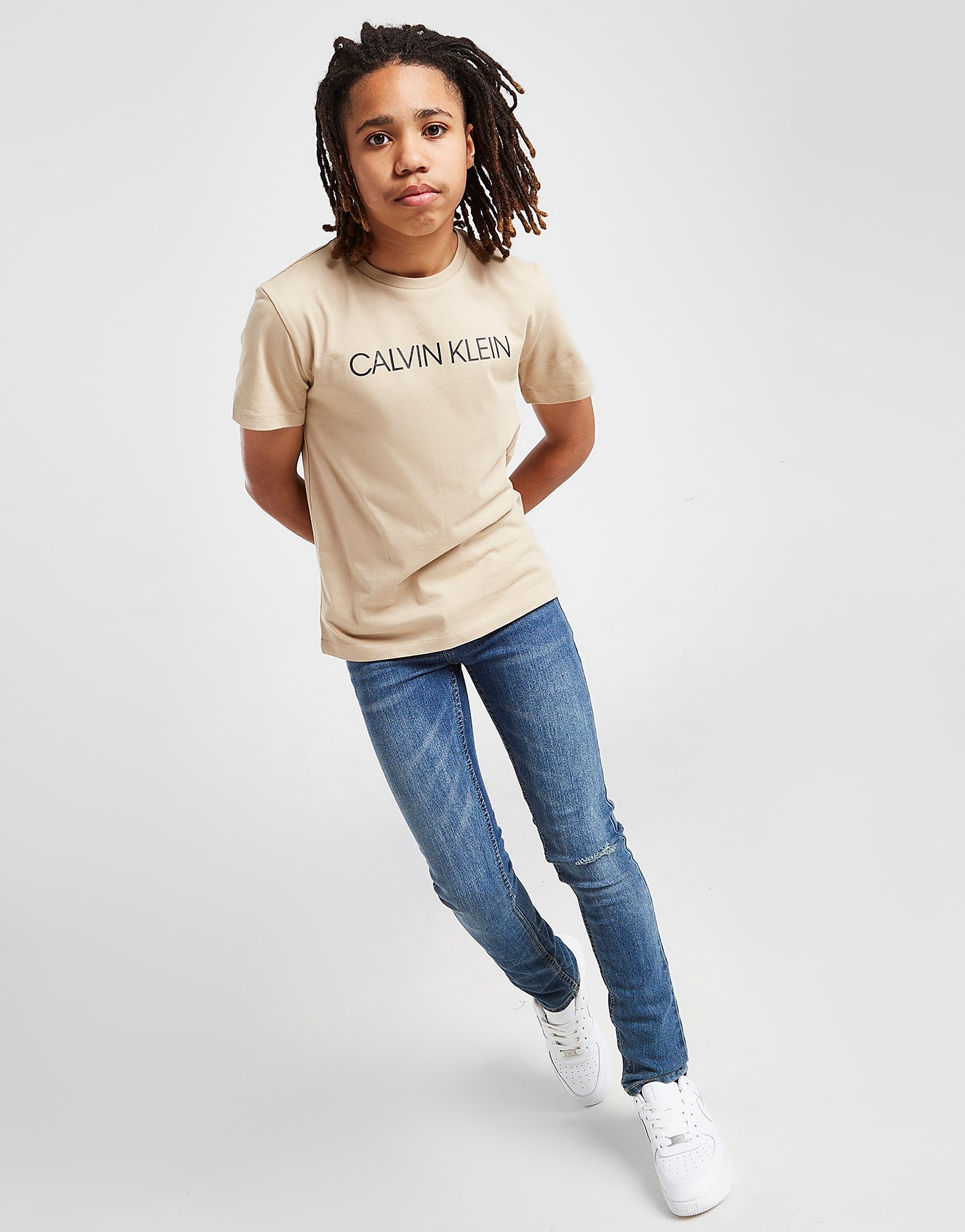 

Calvin Klein Institutional Logo T-Shirt Junior - Brown - Kids, Brown