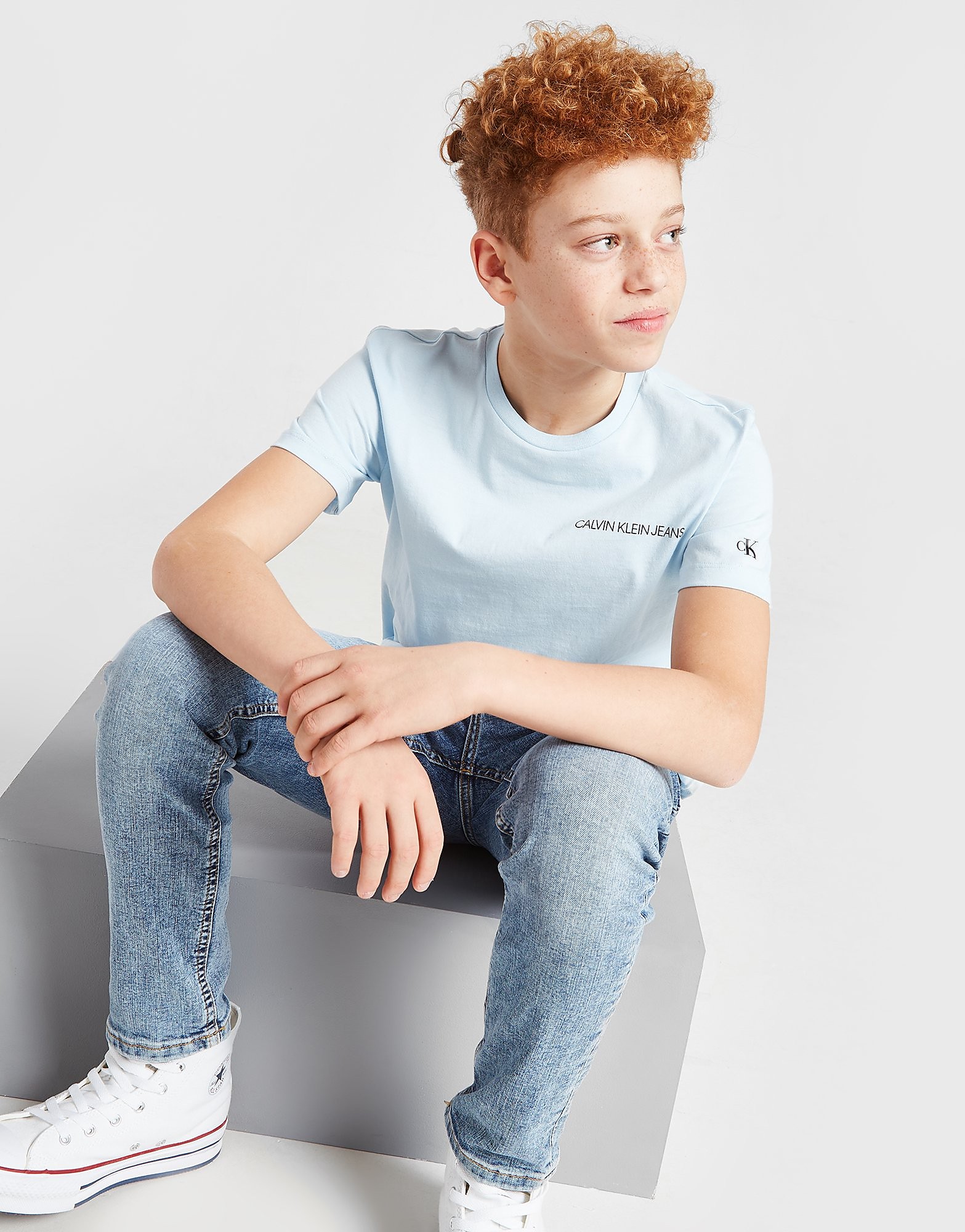 

Calvin Klein Jeans Chest Logo T-Shirt - Blue - Kids, Blue