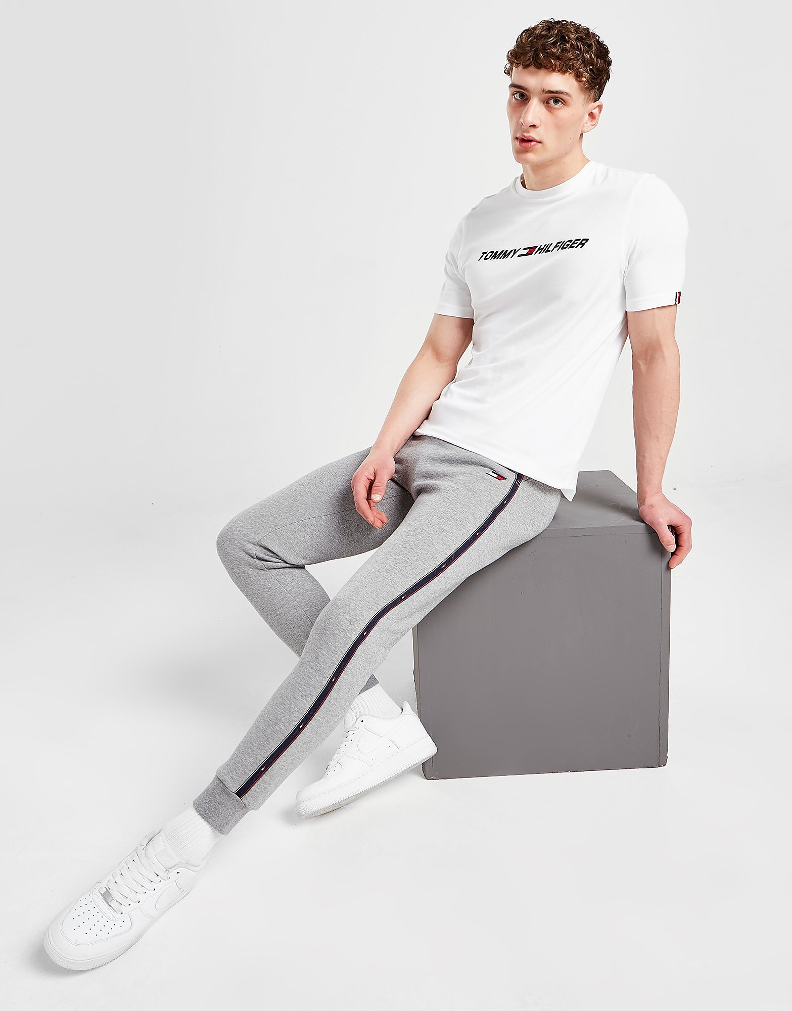 

Tommy Hilfiger Tape Flag Joggers - Only at JD - Grey - Mens, Grey