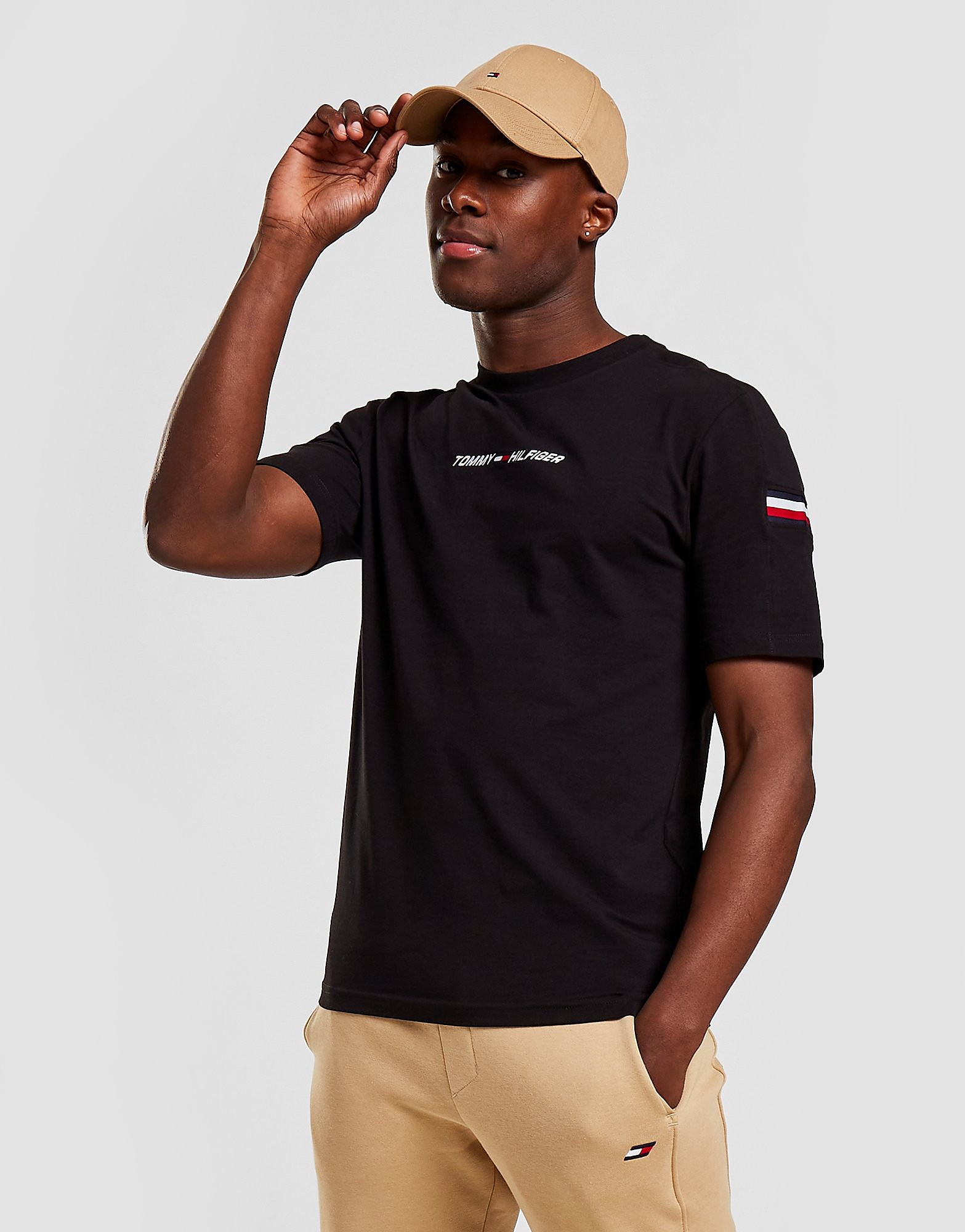 

Tommy Hilfiger Tri Tape T-Shirt - Only at JD - Black, Black