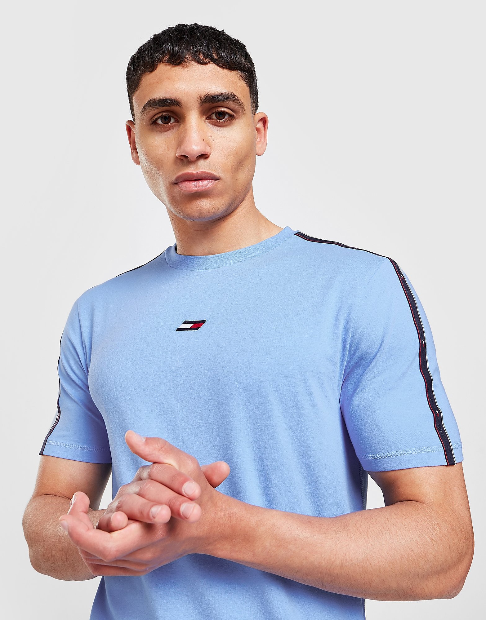 

Tommy Hilfiger Tape Flag T-Shirt - Only at JD - Blue - Mens, Blue