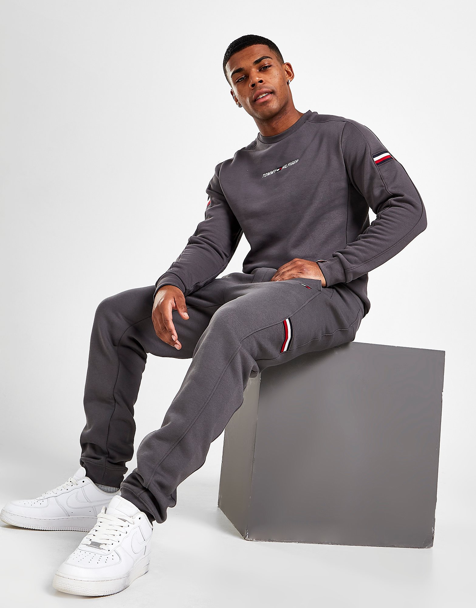 

Tommy Hilfiger Tri Tape Joggers - Only at JD - Grey - Mens, Grey