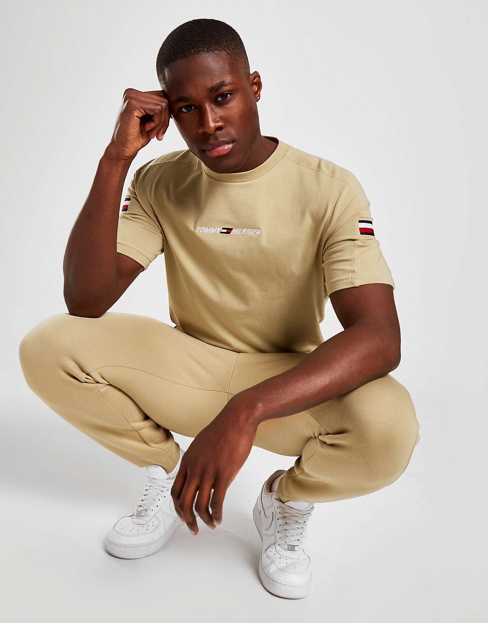 

Tommy Hilfiger Tri Tape T-Shirt - Only at JD - Brown, Brown