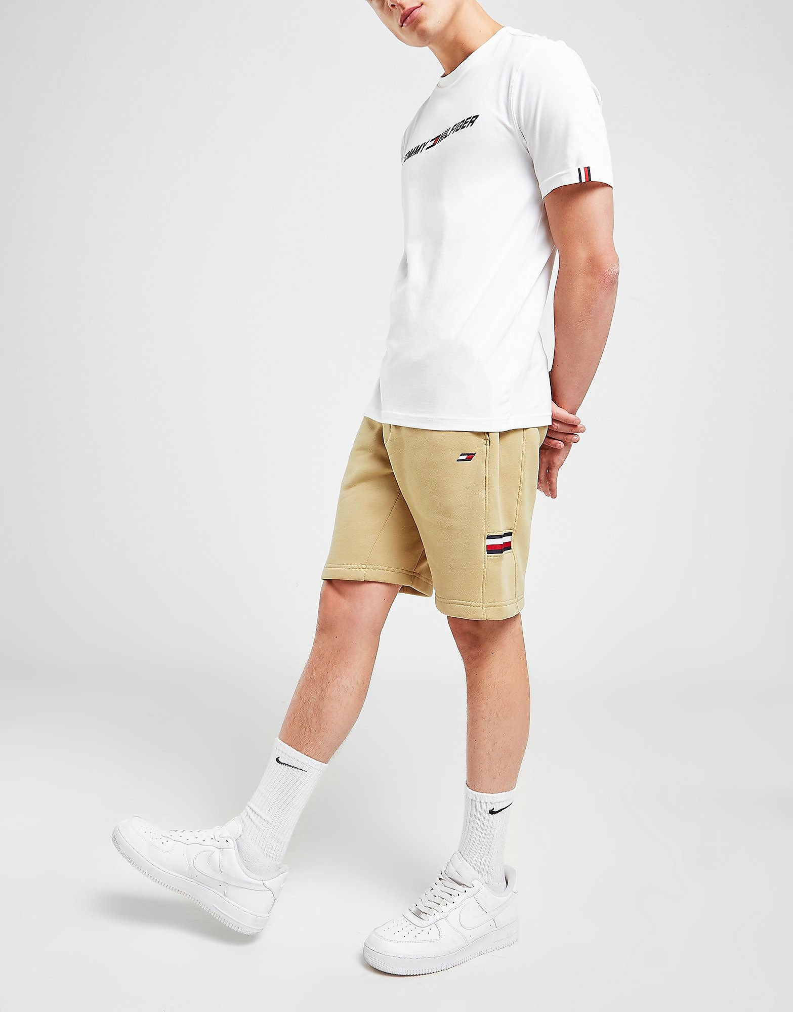 

Tommy Hilfiger Tri Tape Fleece Shorts - Only at JD - Beige - Mens, Beige