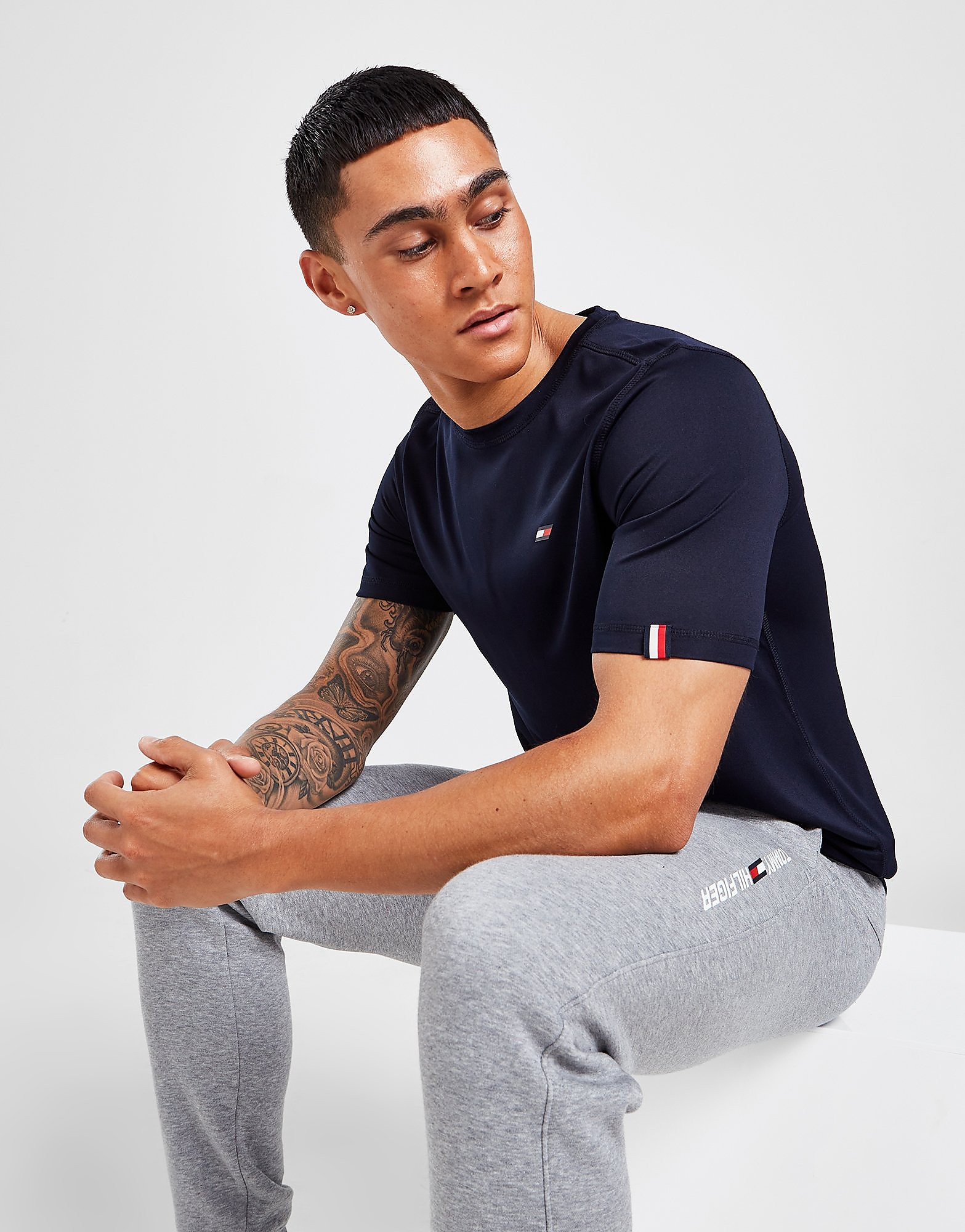 

Tommy Hilfiger Essential Poly T-Shirt - Navy - Mens, Navy
