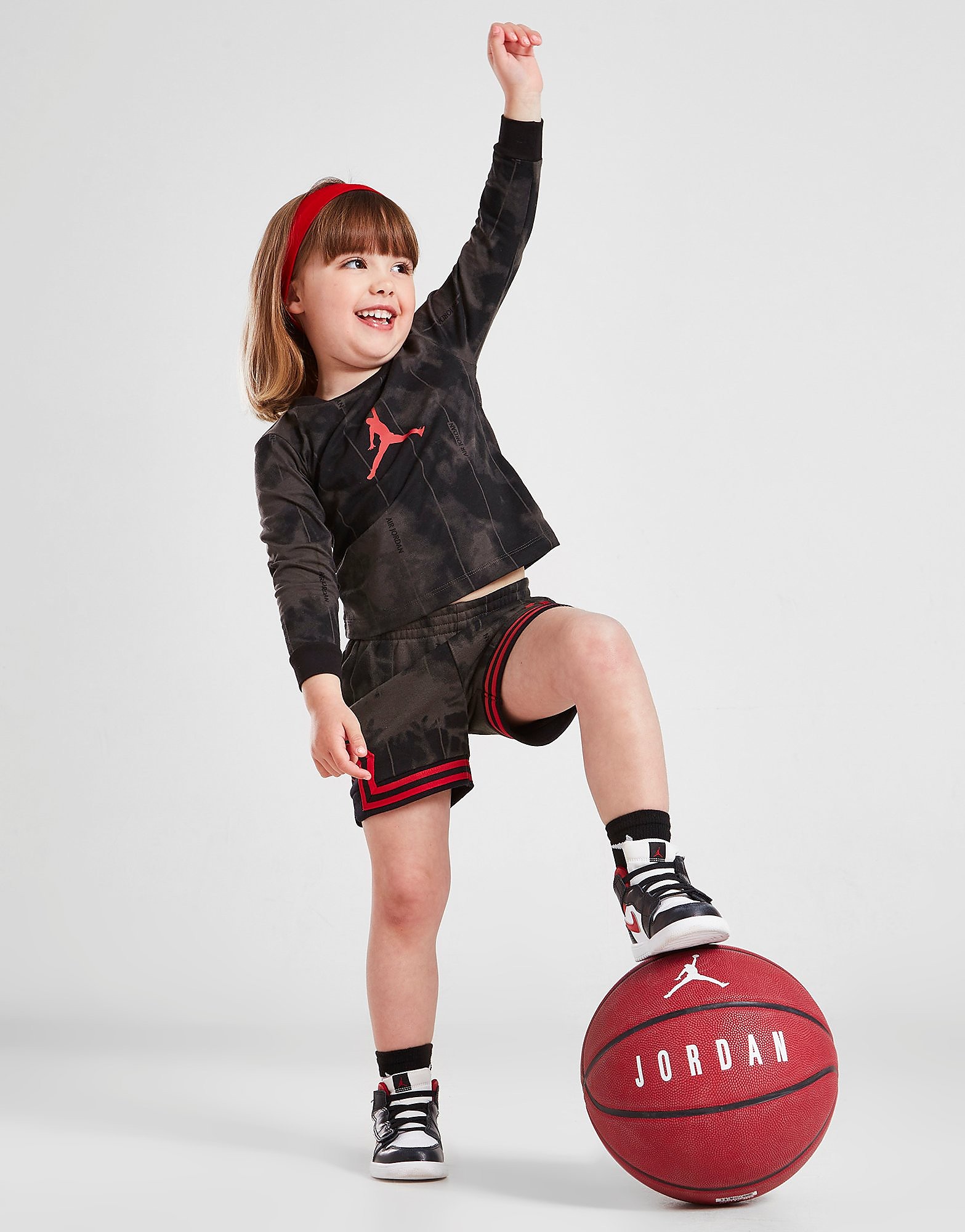

Jordan Girls' Long Sleeve T-Shirt/Shorts Set Infant - Black - Kids, Black