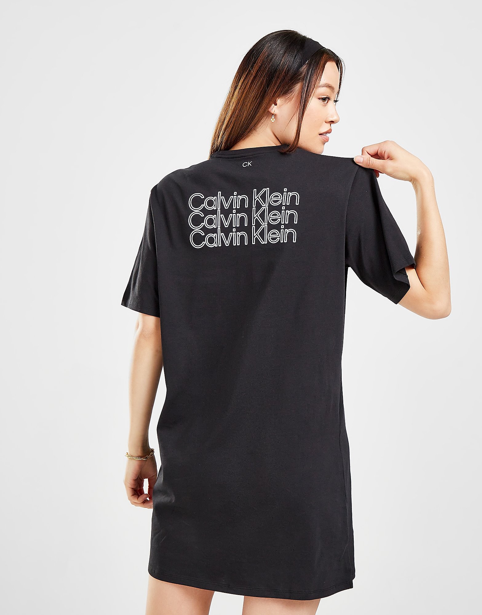 

Calvin Klein Repeat Logo T-Shirt Dress - Only at JD - Black - Womens, Black