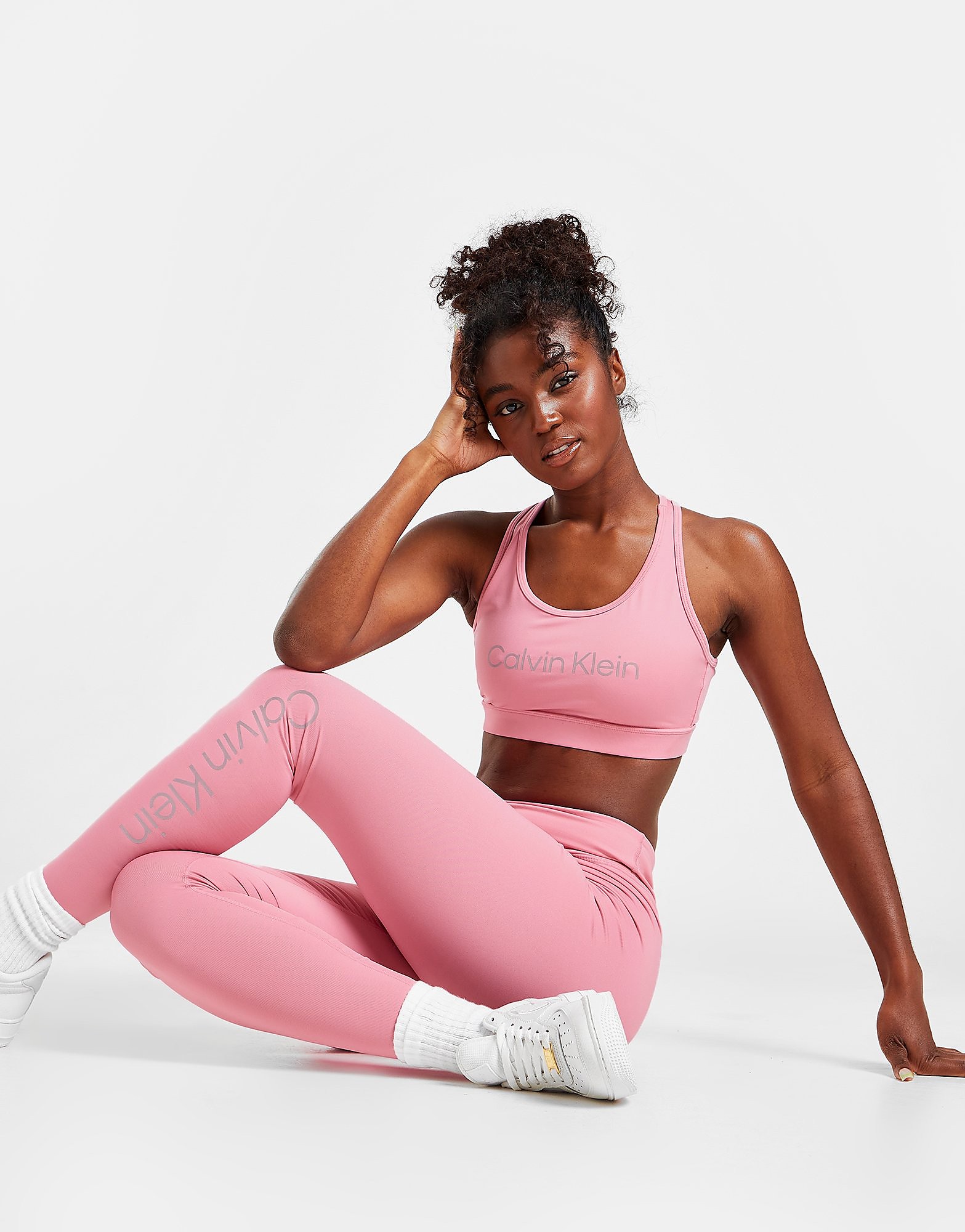 

Calvin Klein Performance Logo Sports Bra - Pink - Womens, Pink