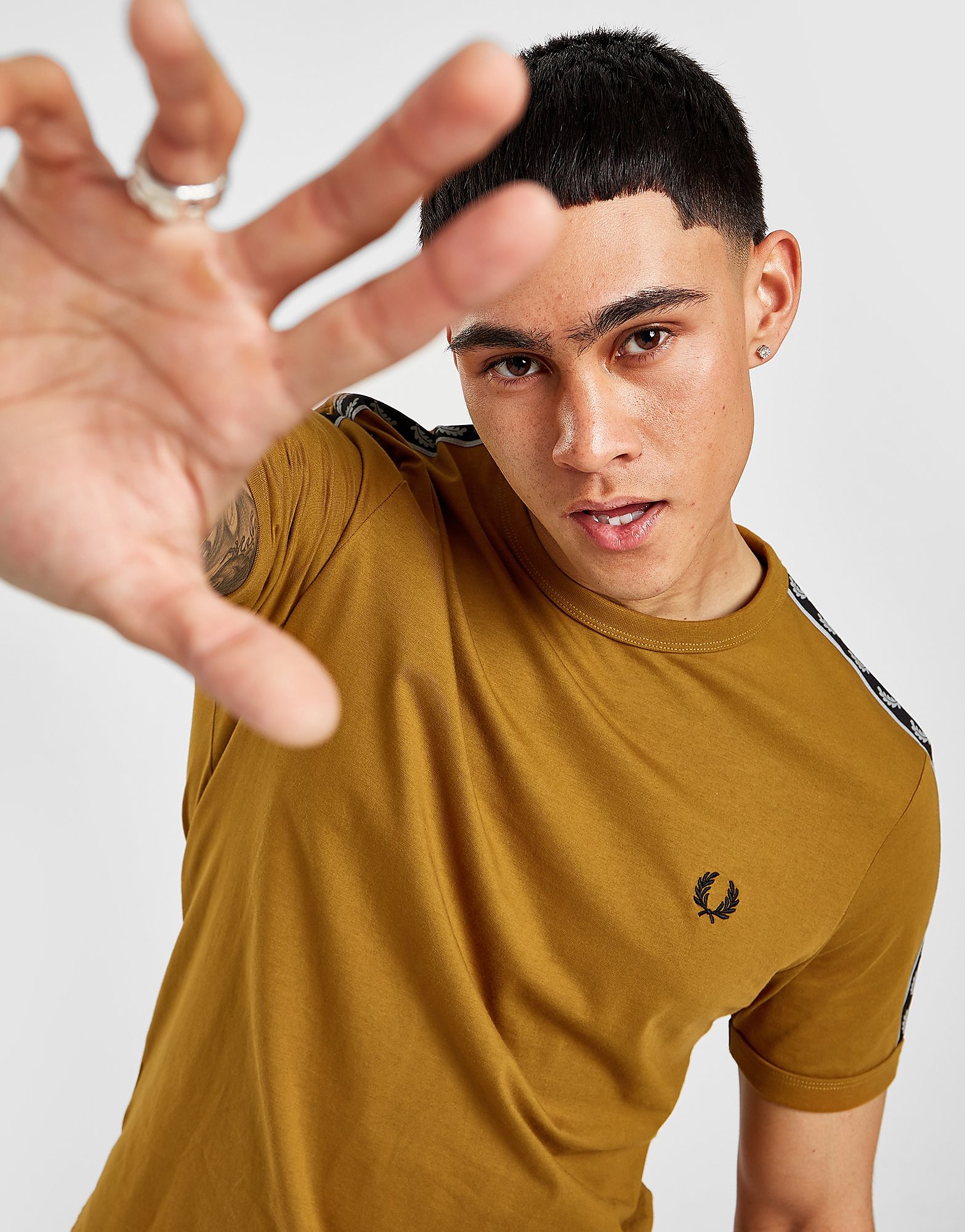 

Fred Perry Taped Ringer T-Shirt - Only at JD - Yellow, Yellow