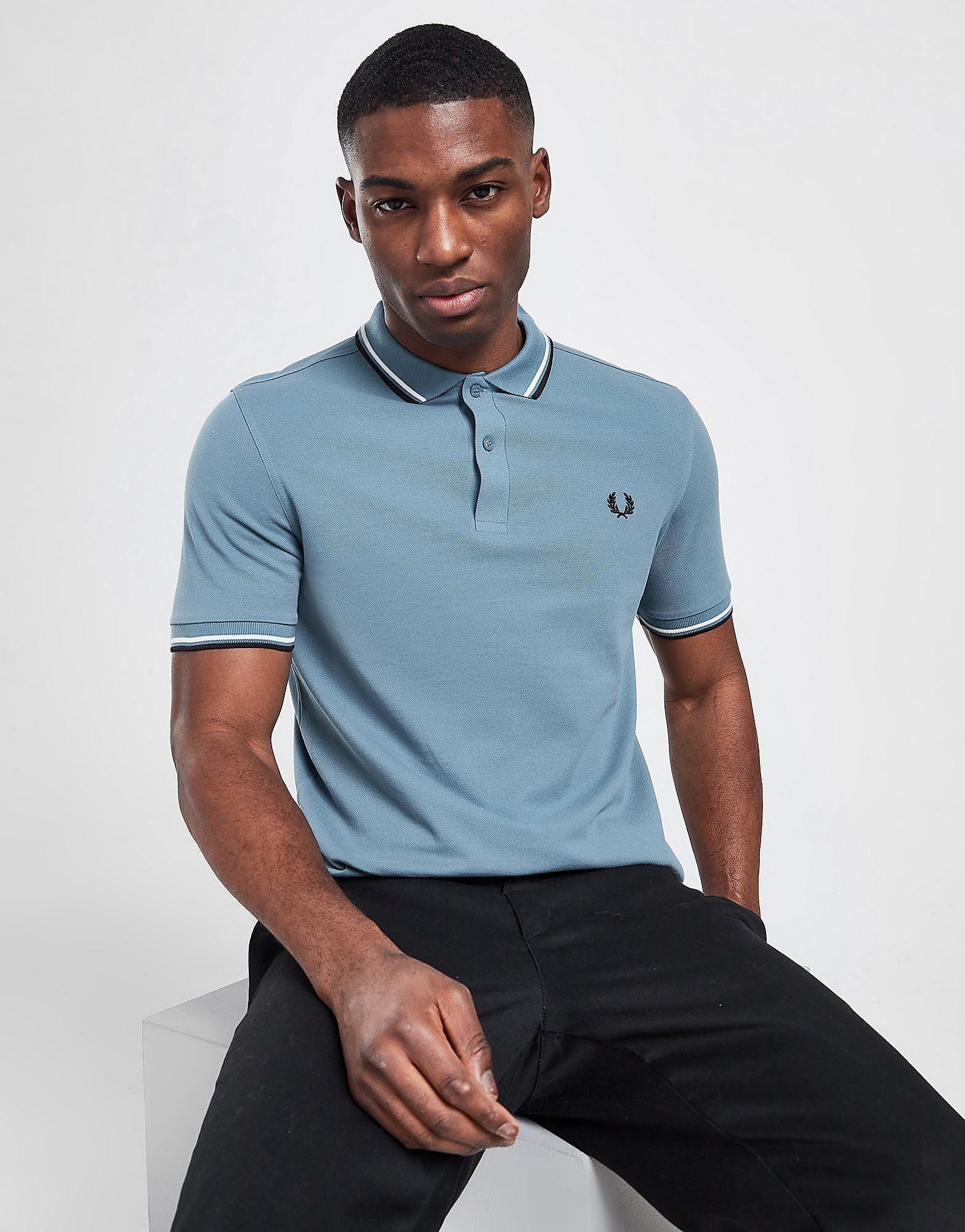

Fred Perry Twin Tipped Polo Shirt - Only at JD - Blue - Mens, Blue