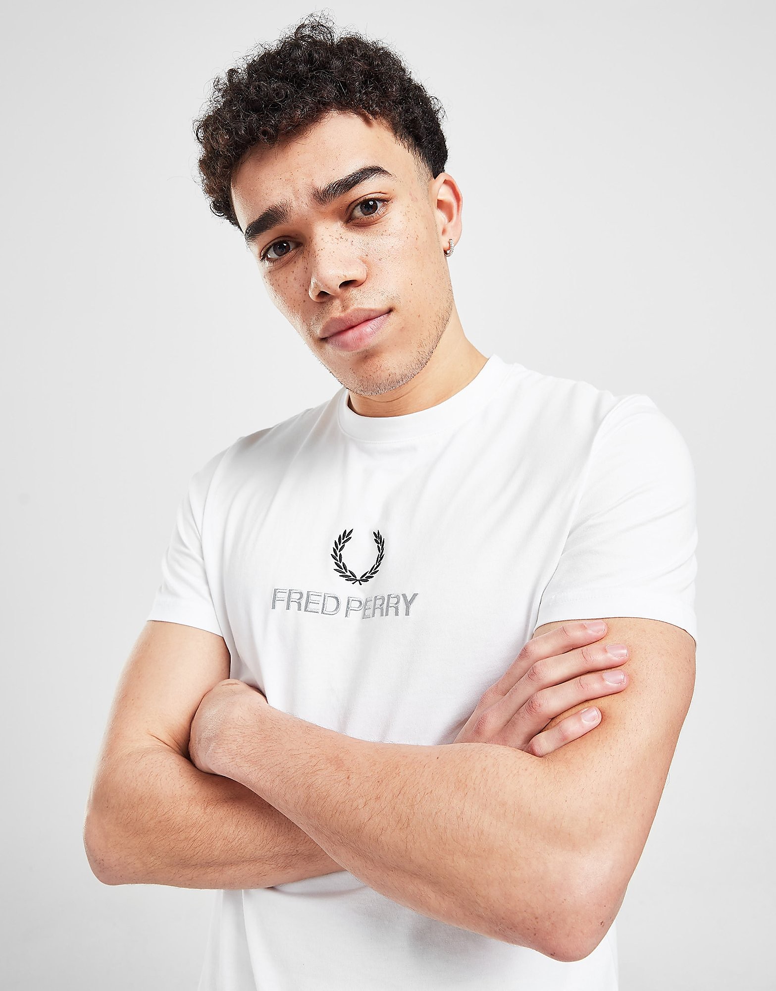 

Fred Perry Global Stack Logo T-Shirt - Only at JD - White, White