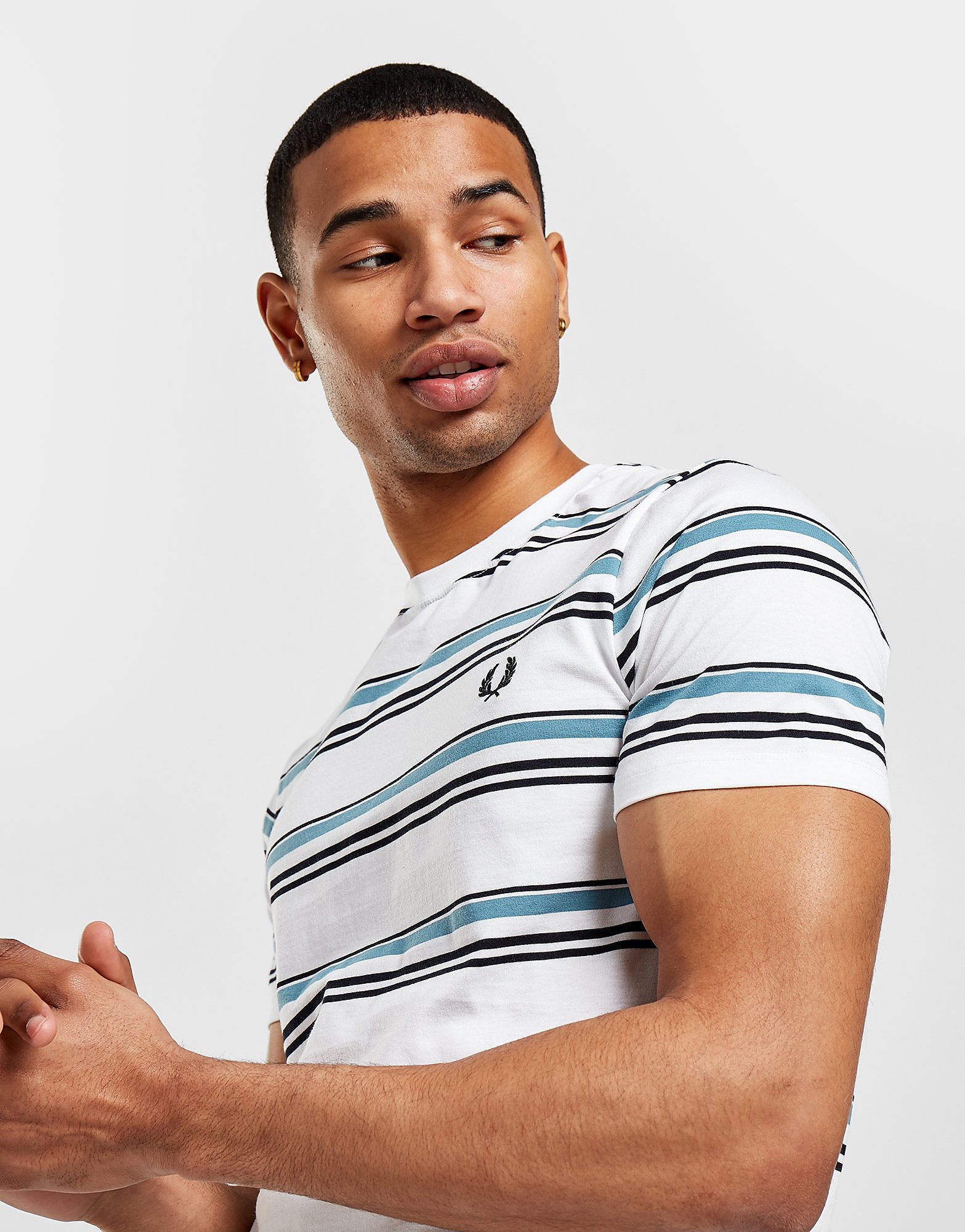

Fred Perry Stripe T-Shirt - Only at JD - White, White