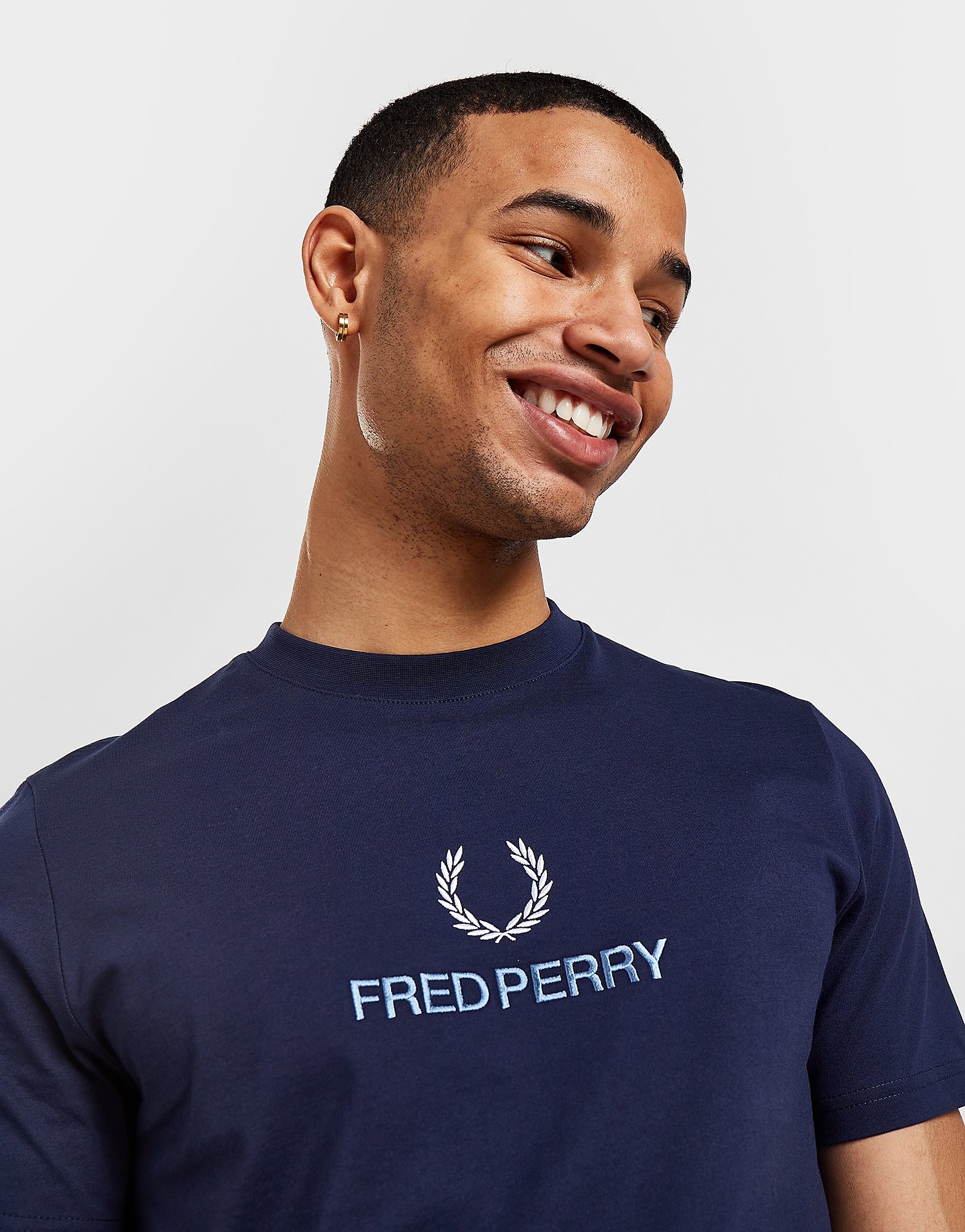 

Fred Perry Global Stack Logo T-Shirt - Only at JD - Navy, Navy